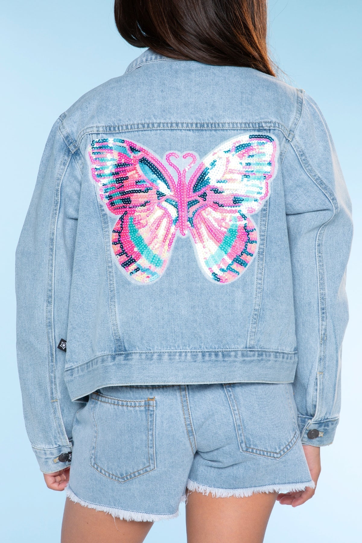 The Perfect Denim Jacket - Denim Sequin Bow