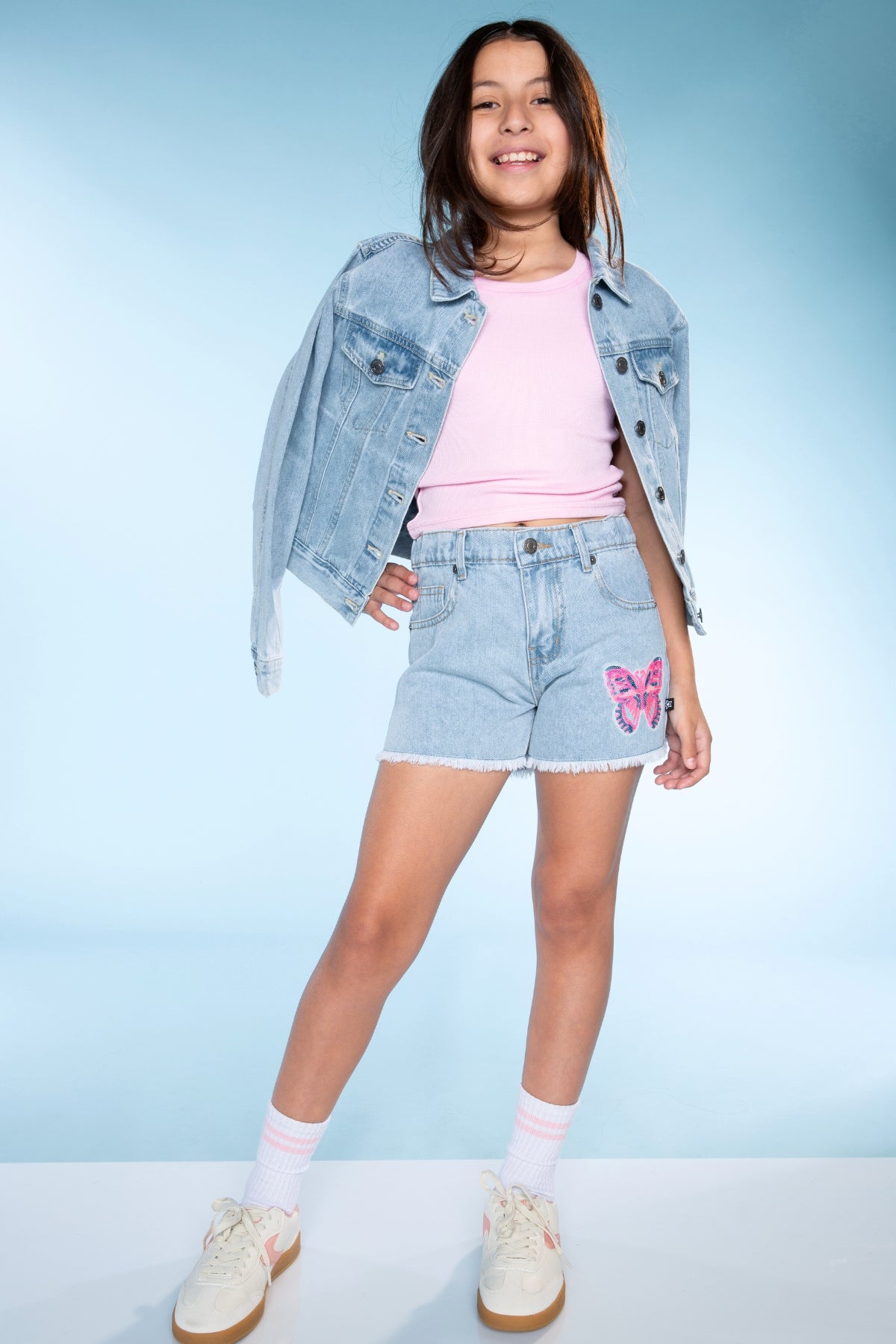The Perfect Denim Jacket - Denim Sequin Bow