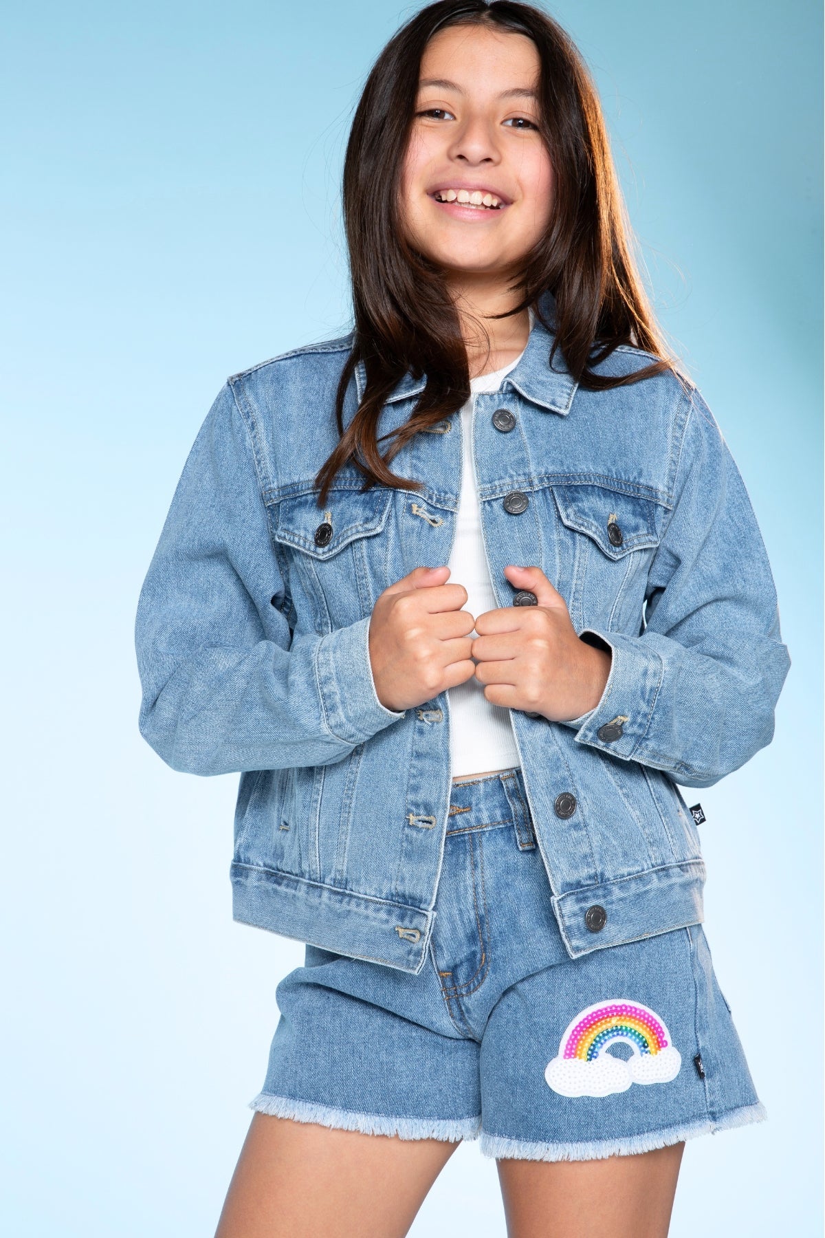 The Perfect Denim Jacket - Denim Sequin Bow