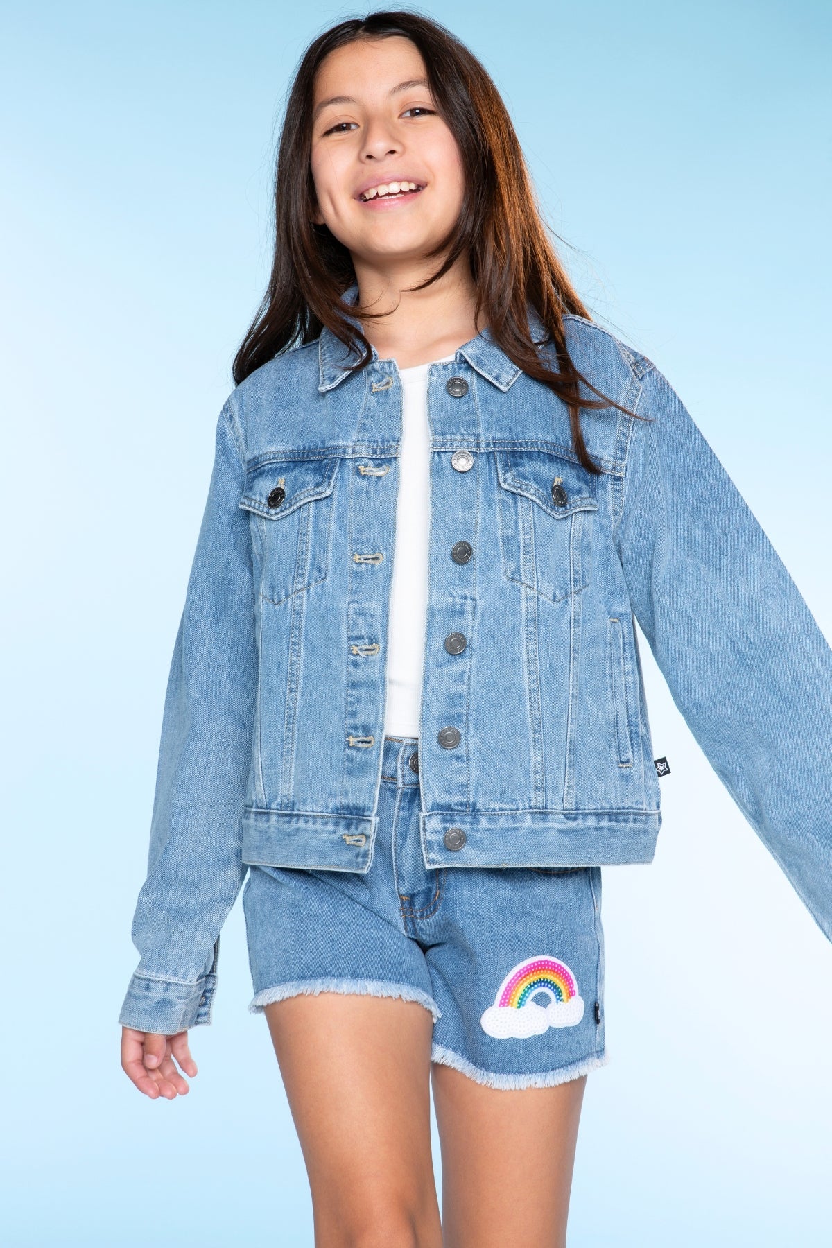 The Perfect Denim Jacket - Denim Sequin Bow