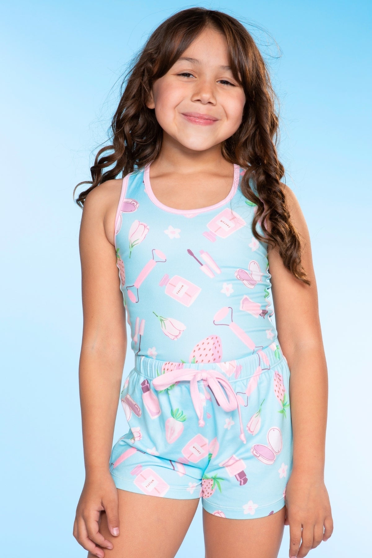 Simply Soft Racerback Tank & Dolphin Short - Sage Pink Makeup