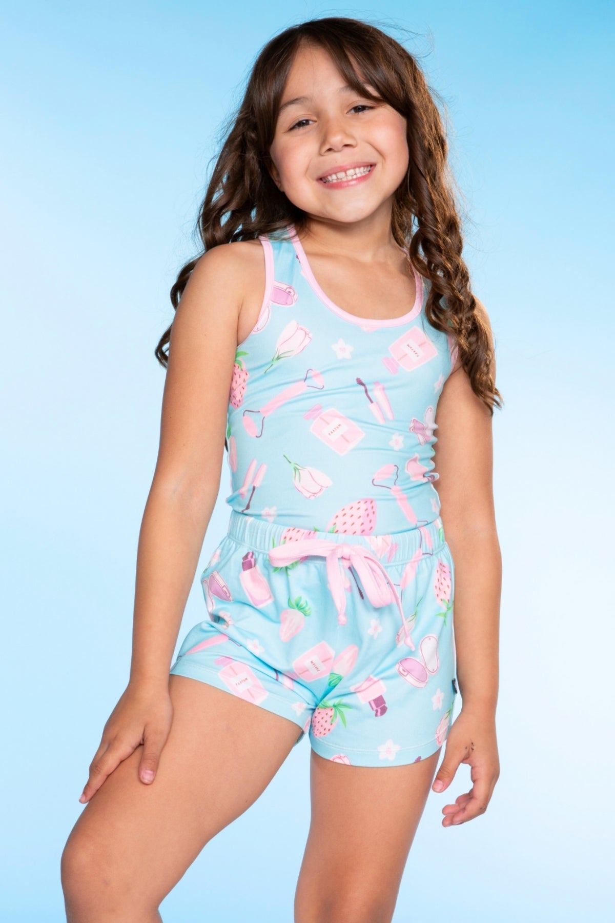 Simply Soft Racerback Tank & Dolphin Short - Sage Pink Makeup