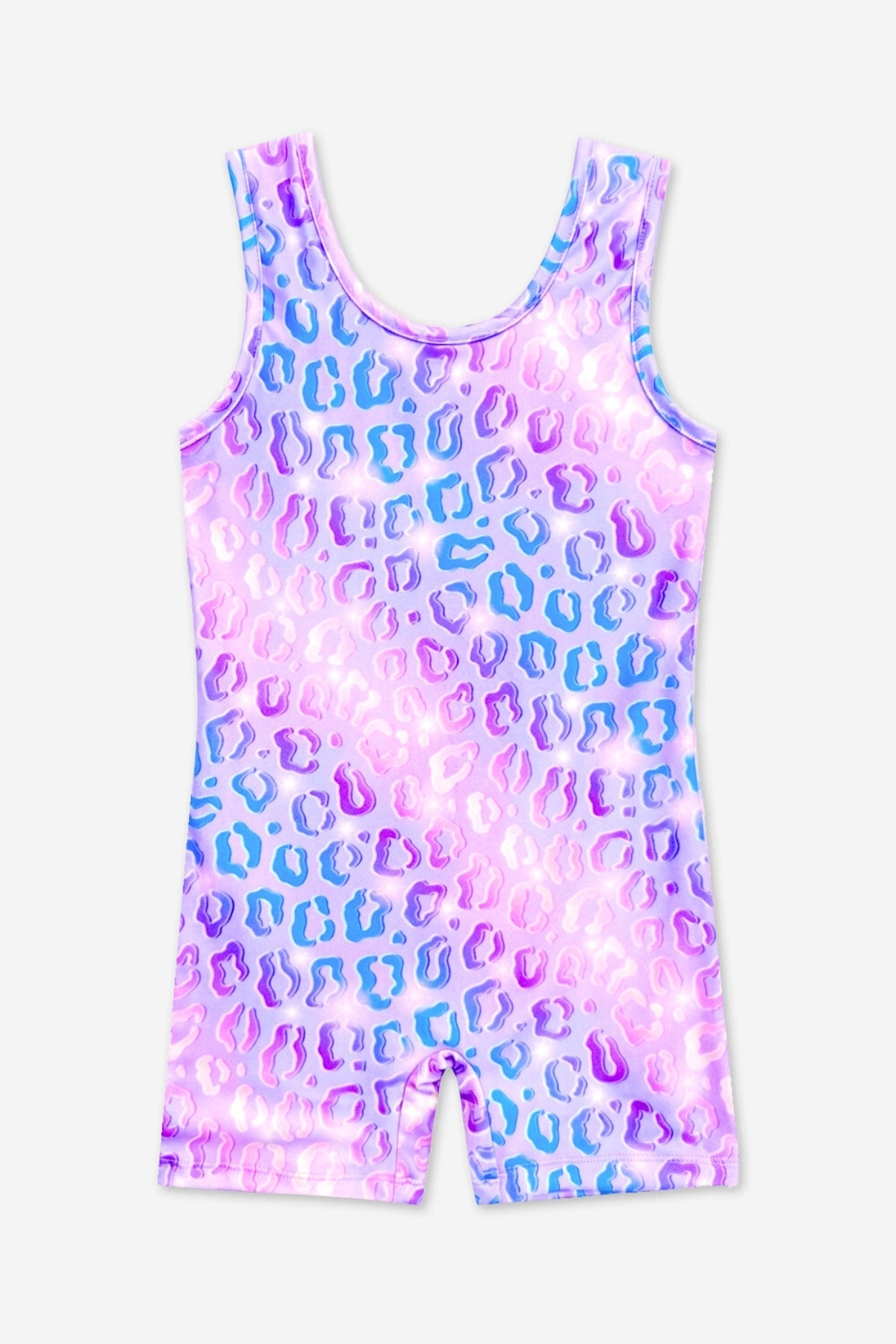 High Shine Unitard Leotard - Rainbow Stars