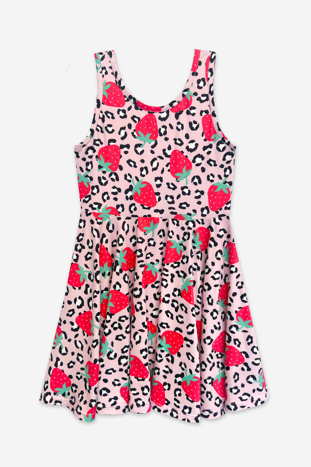 Simply Soft Tank Super Twirl Dress - Strawberry Leopard