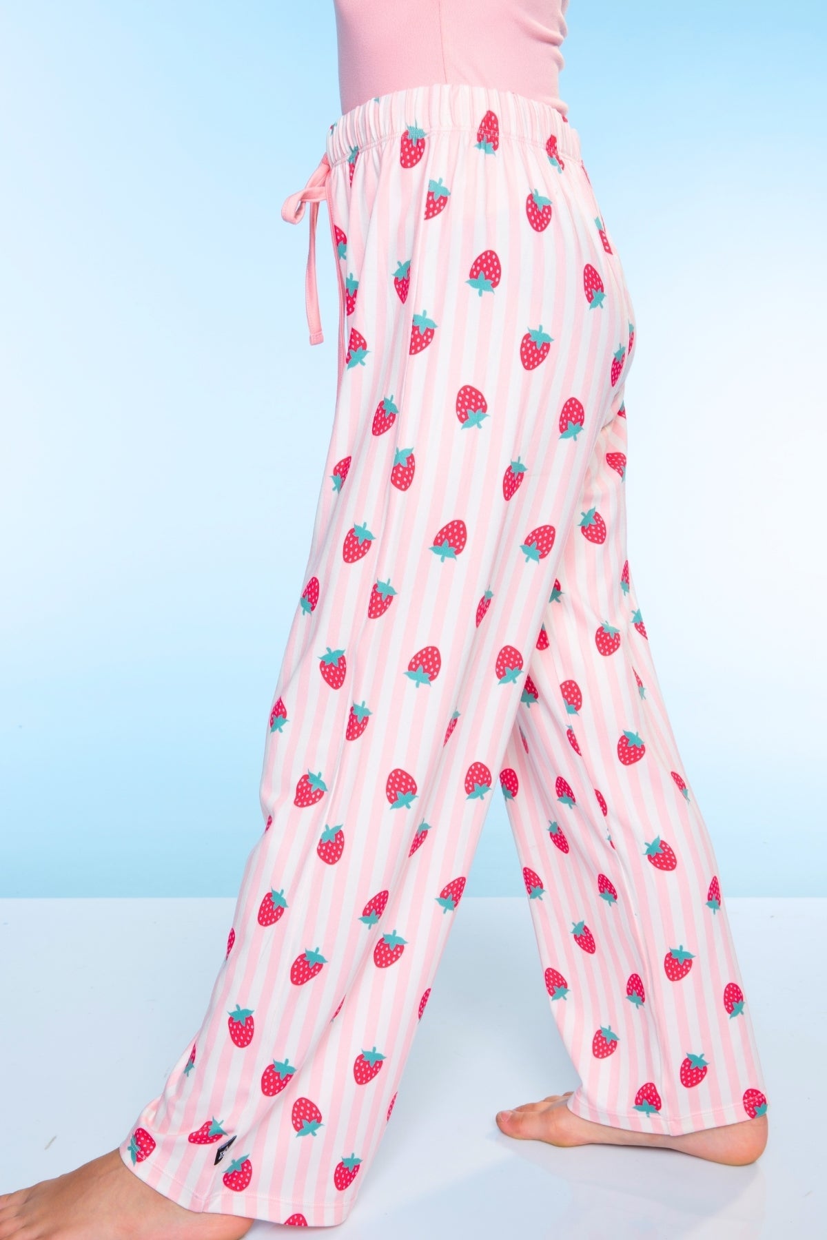 Simply Soft Racer Tank & Karate Pant Set - Pink Lt Blue Plaid Floral