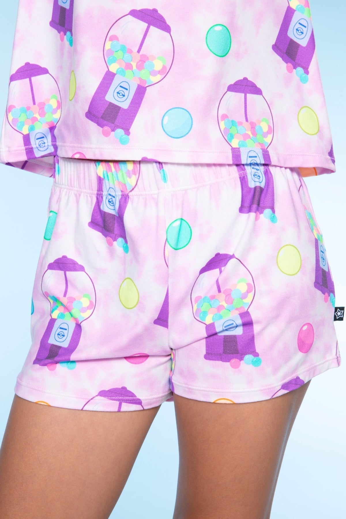 Simply Soft Sleeveless Easy Tank & Dolphin Short - Purple Tie Dye Gumball