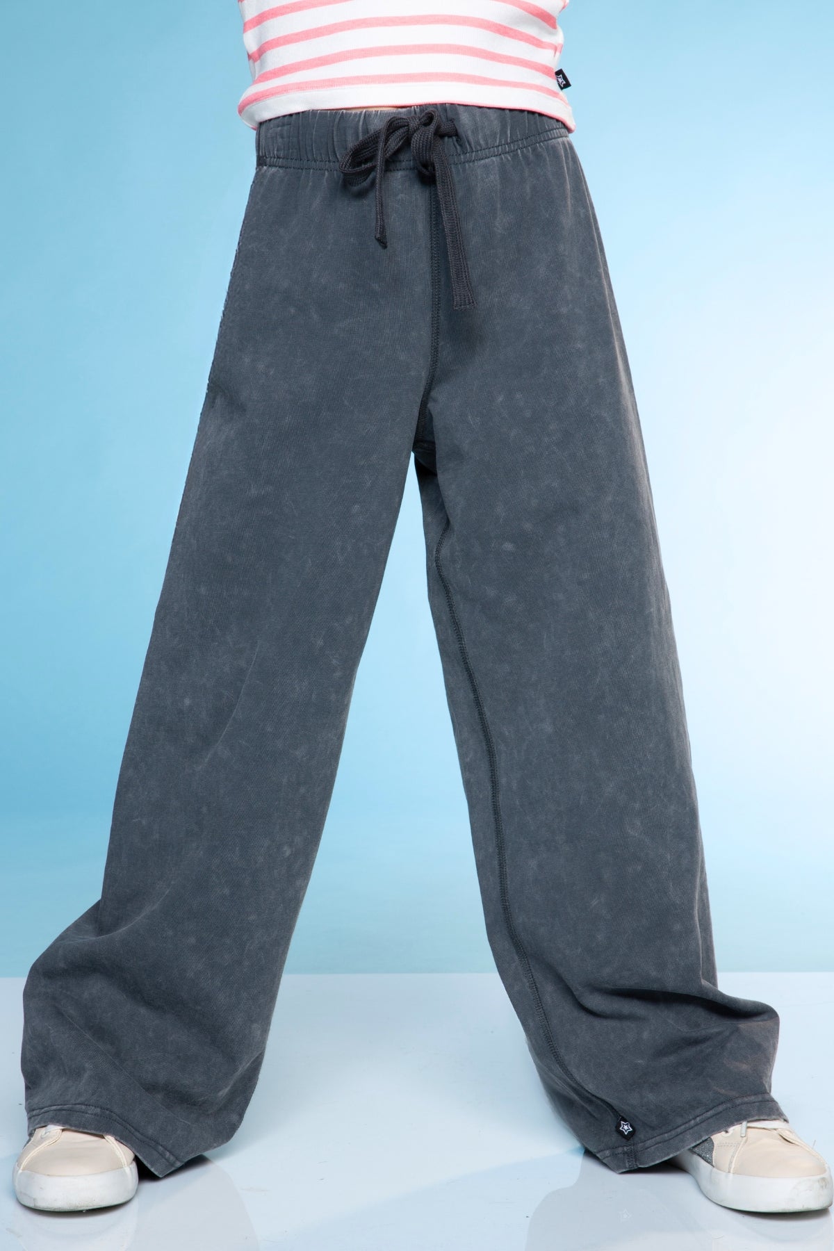 3 Pack - Vintage Washed Cotton Wide Leg Pant - Vintage Grey | Sky Blue | Dusty Pink - NEW!