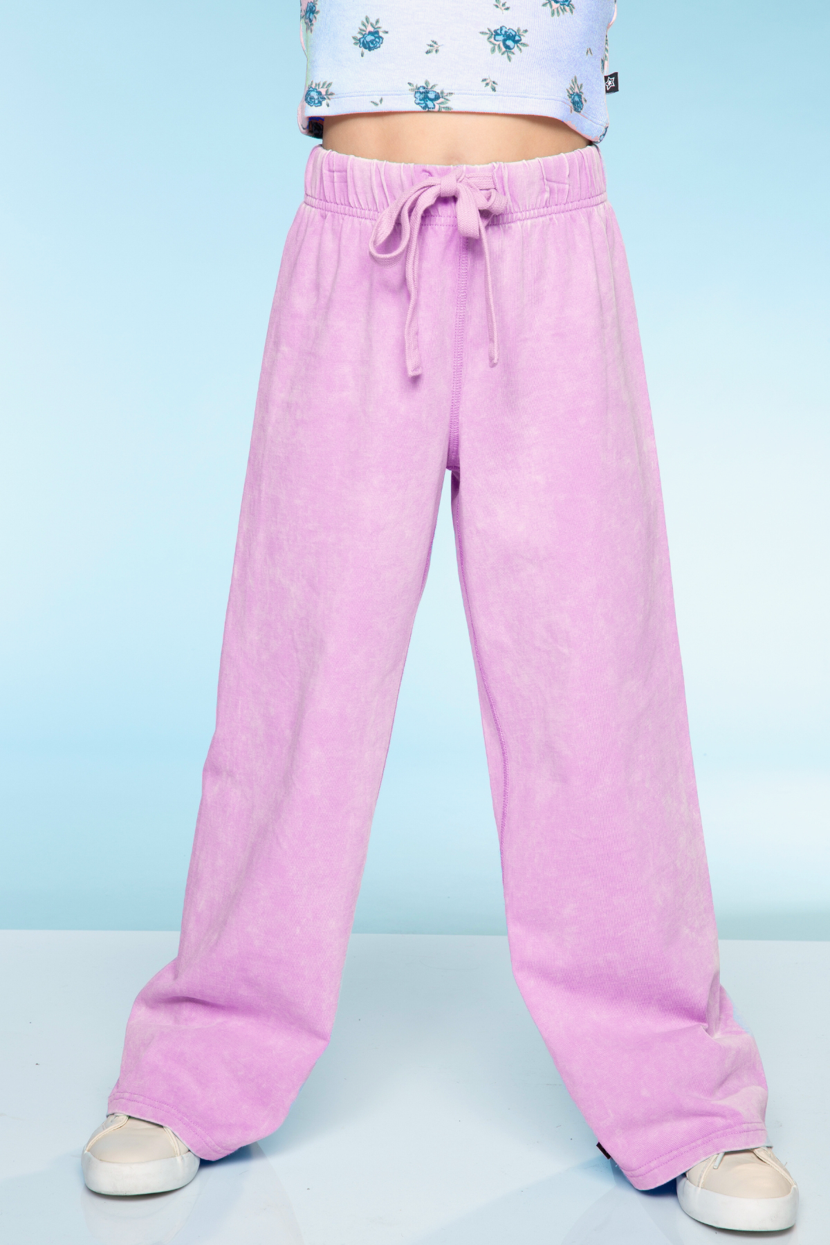 2 Pack - Vintage Washed Cotton Wide Leg Pant - Vintage Grey | Sky Blue - NEW!