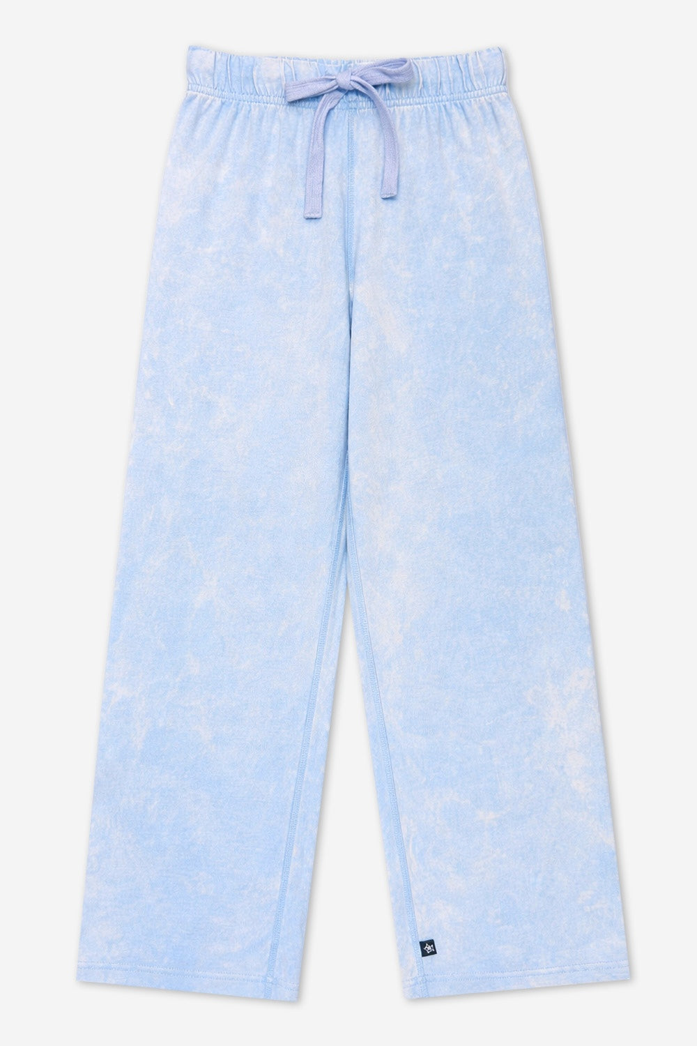 Vintage Washed Cotton Wide Leg Pant - Denim Blue