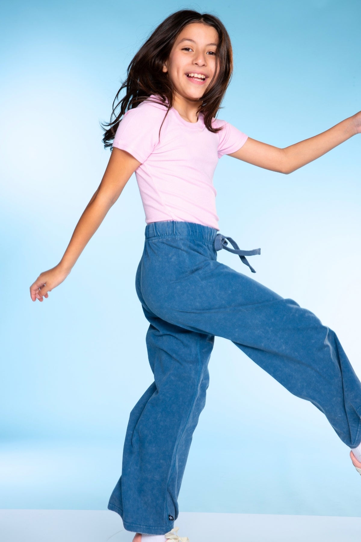 2 Pack - Vintage Washed Cotton Wide Leg Pant - Vintage Grey | Sky Blue - NEW!