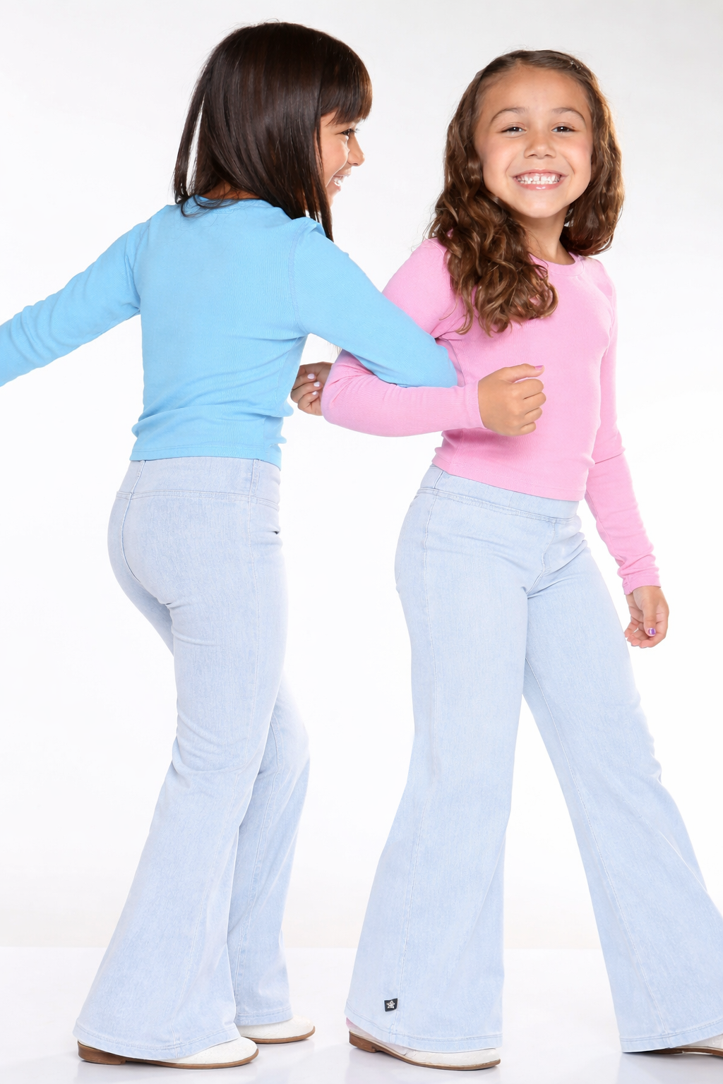 Super Stretch Soft Denim Flare Jegging - Light Blue Denim - NEW!