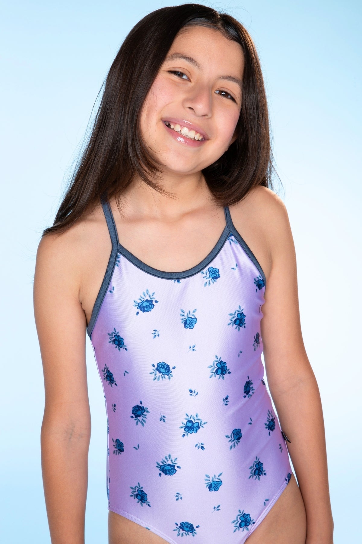 Strappy One Piece Swimsuit - Pink Bleach Tie Dye