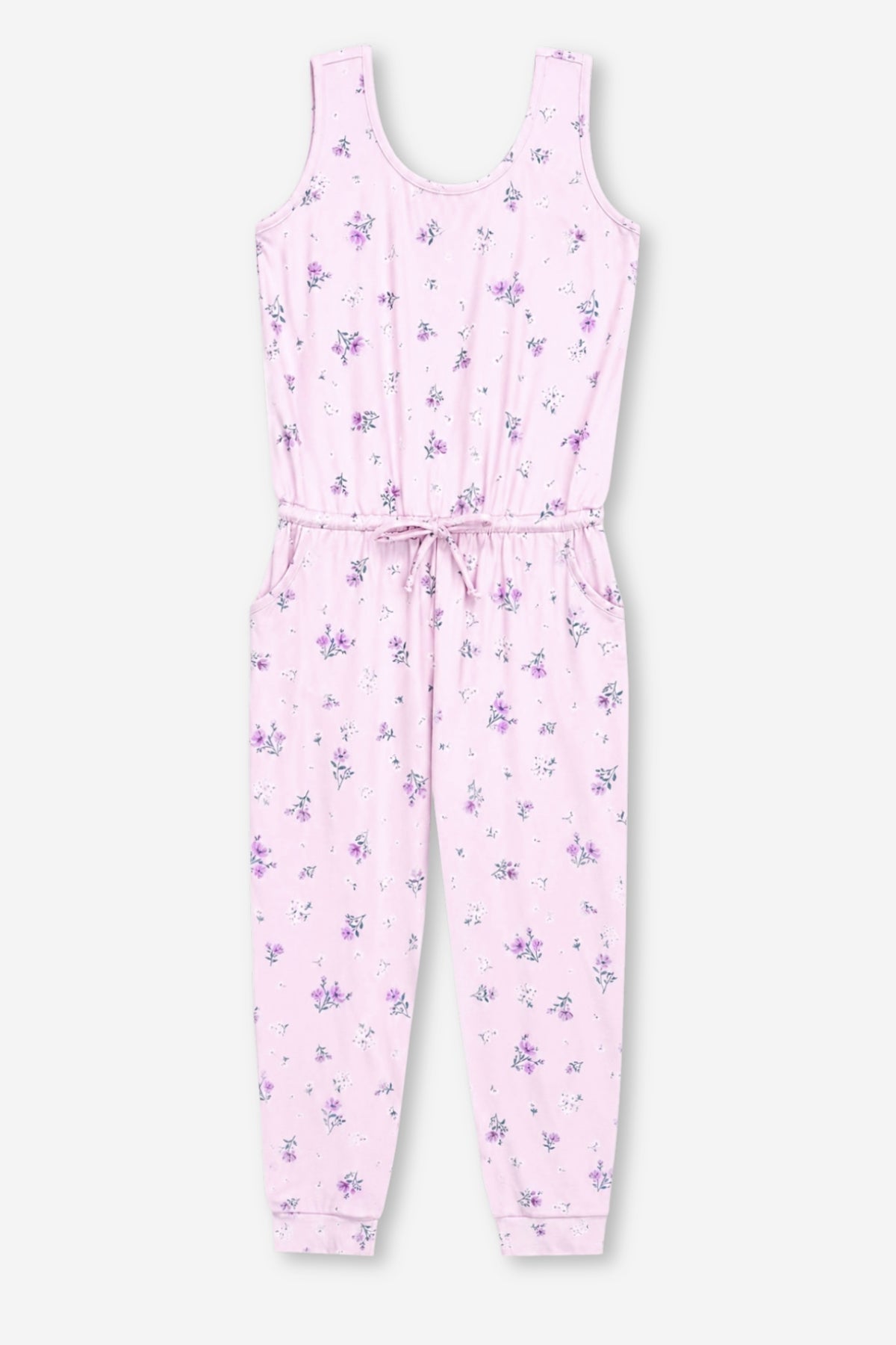 Simply Soft Long Jumpsuit - Blush Pink Ditsy Floral - NEW!