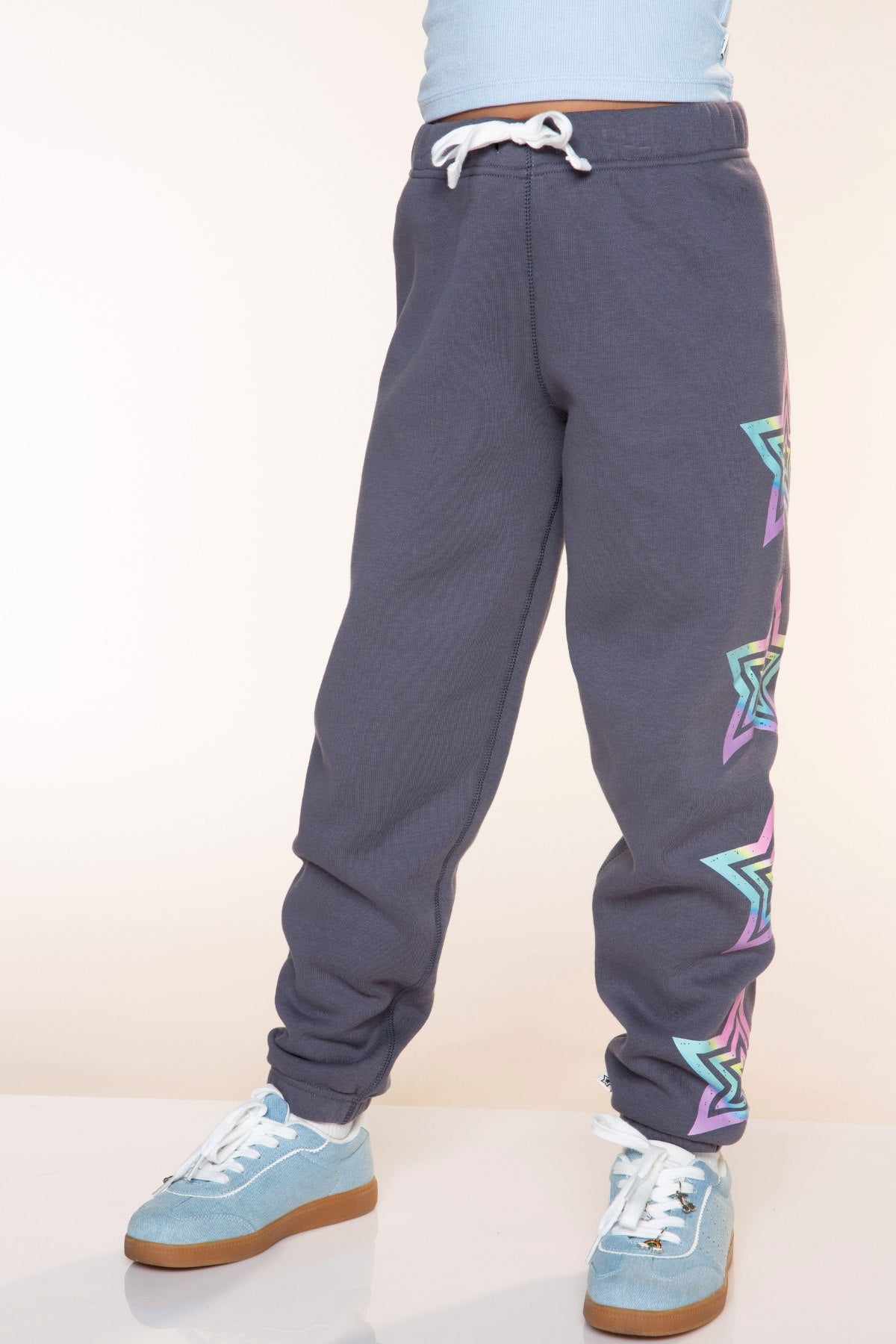 Cloud Soft French Terry Sweatpant - Heather Grey Rainbow - NEW!
