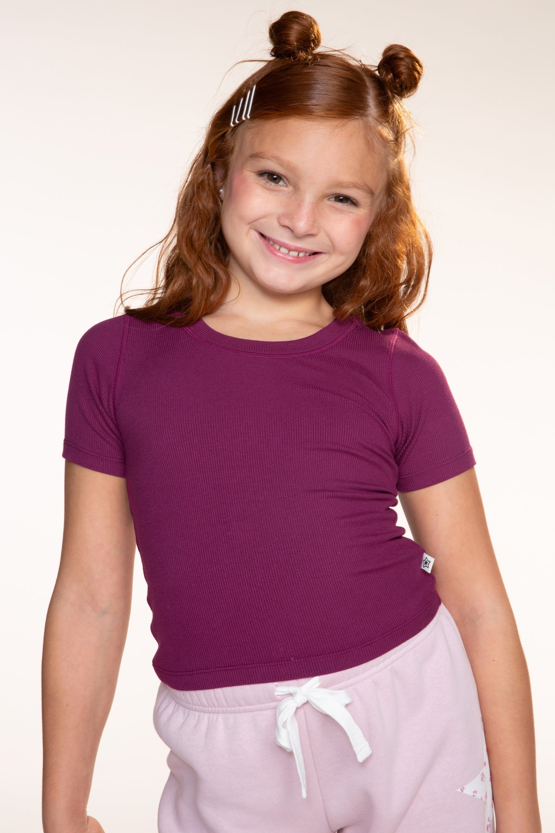 3-Pack Ultra-Soft Ribbed Fitted Tee - H Grey Navy Floral | Burgundy | Pink Burgundy Floral - NEW!
