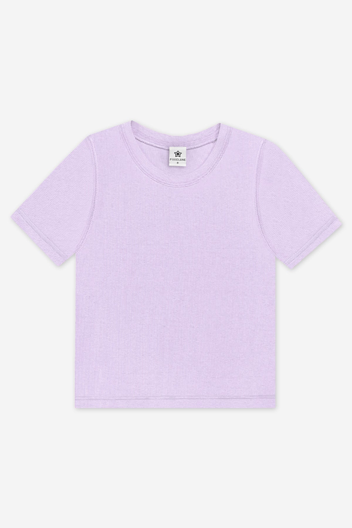 Ultra-Soft Ribbed Fitted Tee - Ivory Pink Stripe
