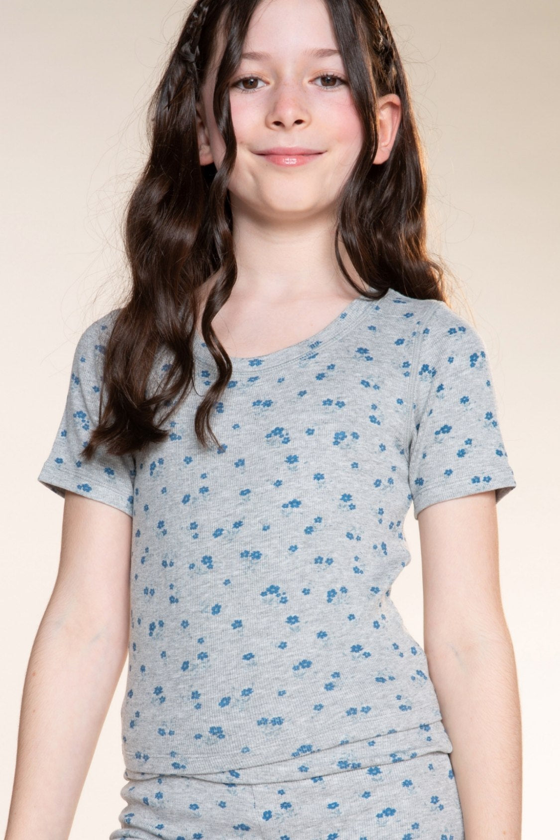 3-Pack Ultra-Soft Ribbed Fitted Tee - H Grey Navy Floral | Burgundy | Pink Burgundy Floral - NEW!