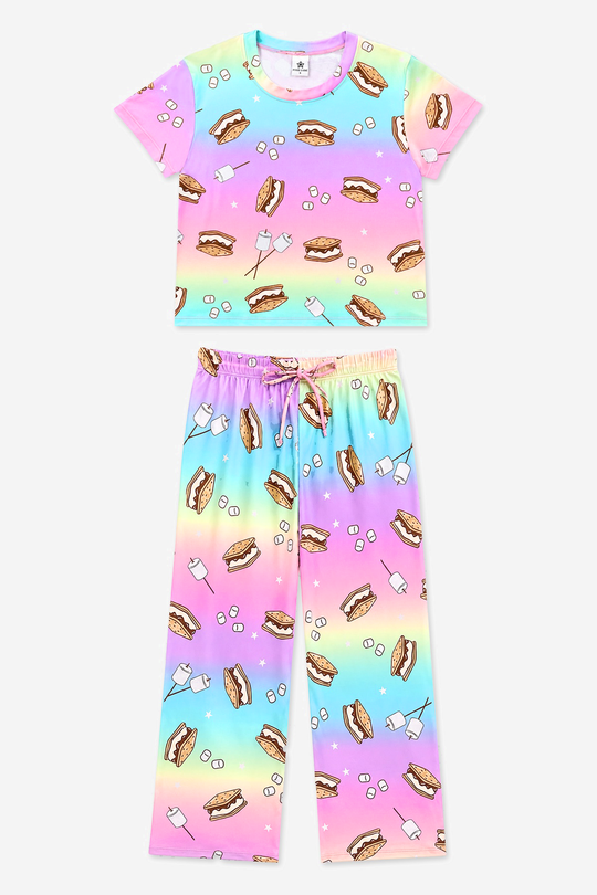 Simply Soft Easy Tee & Karate Pant in Rainbow S'Mores