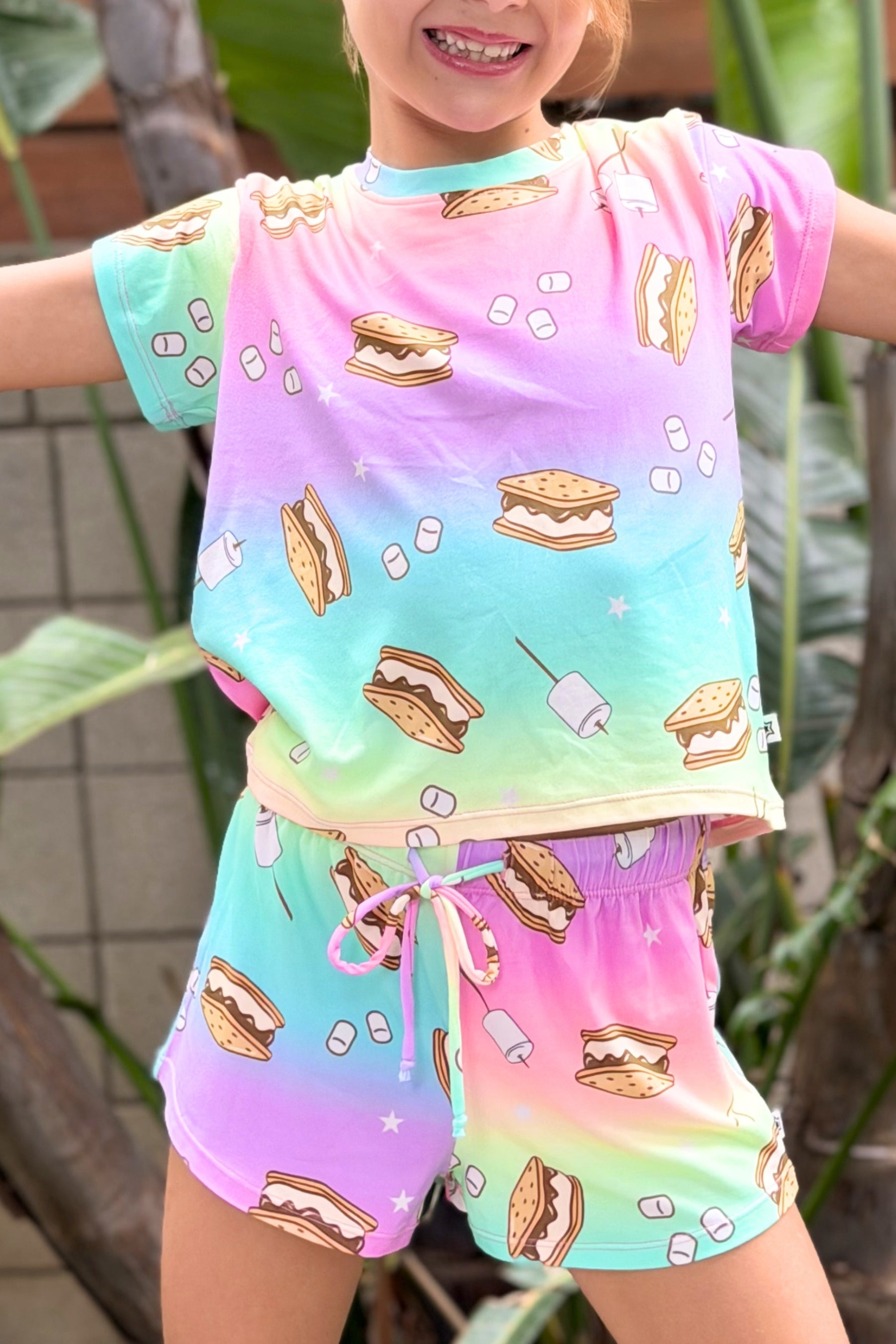 Simply Soft Easy Tee & Dolphin Short - Rainbow S'Mores - NEW!