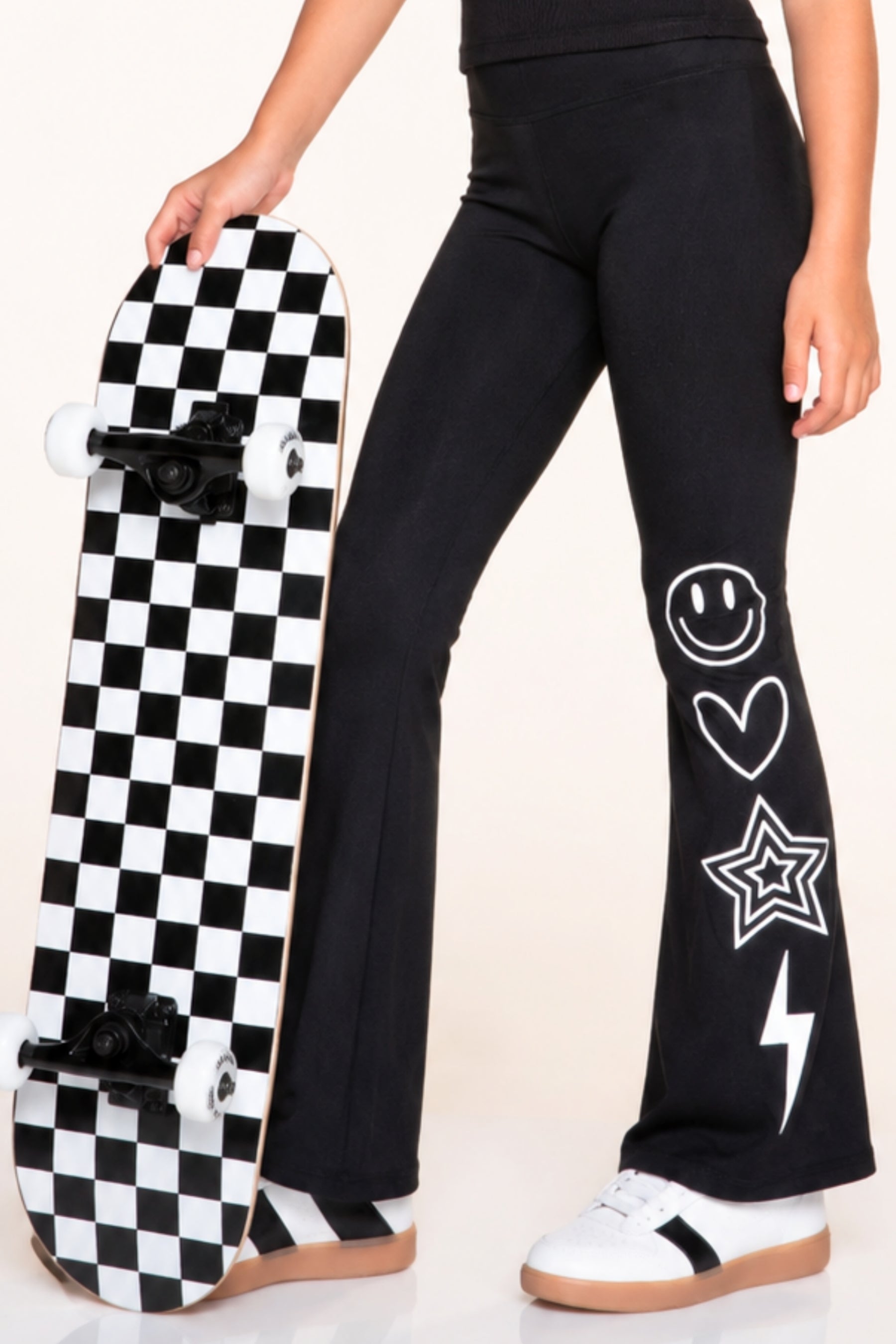 5-Pack Simply Soft Luxe Flare Legging - Black | Navy | Steel Stars | Neon Emojis | Burgundy Bow - NEW!