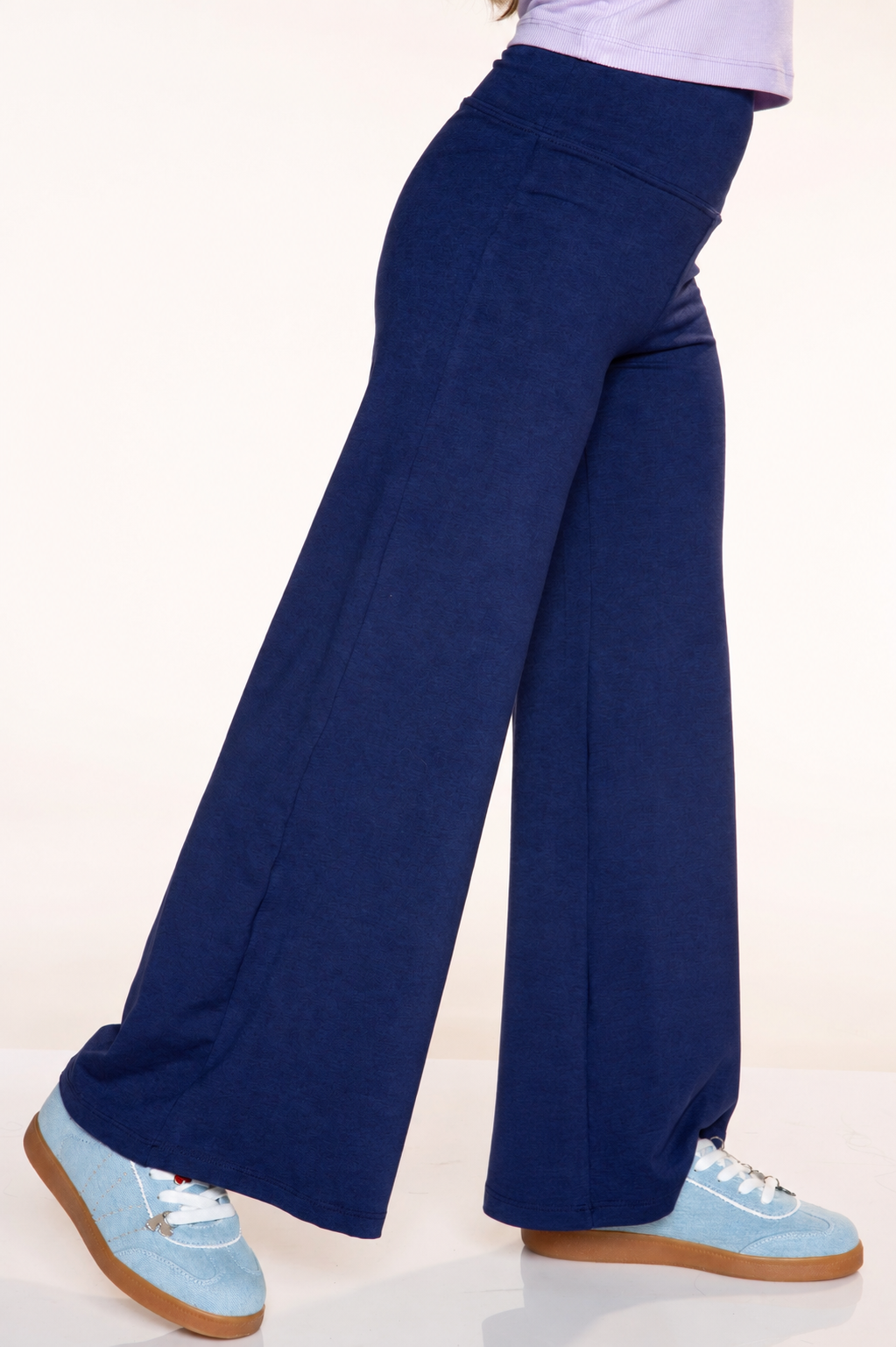 Simply Soft Luxe Wide Leg Pant - Steel Pink White Stripe - NEW!