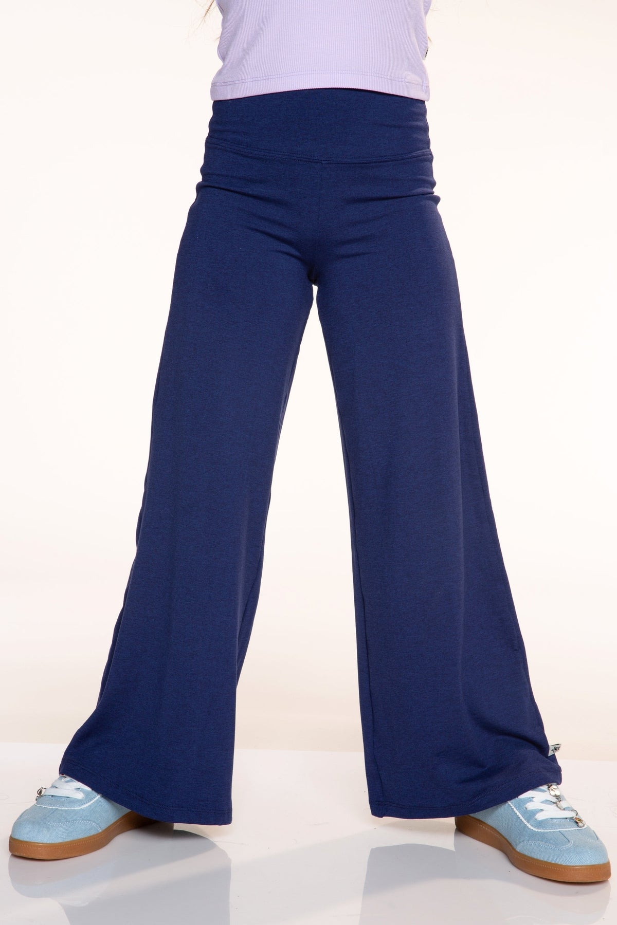 Simply Soft Luxe Wide Leg Pant - Steel Pink White Stripe - NEW!