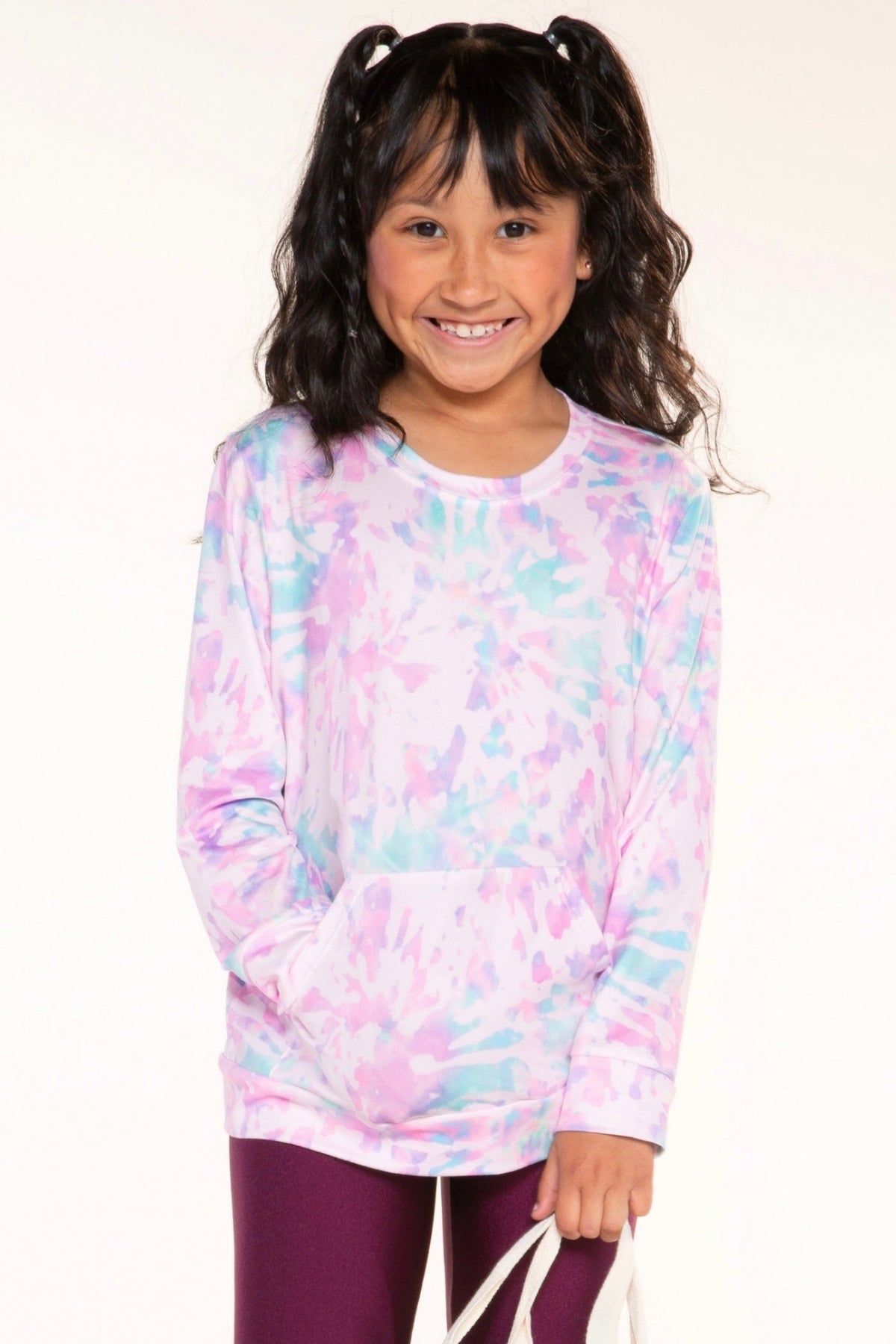 Simply Soft Kanga Pocket Crew Top - Black - NEW!