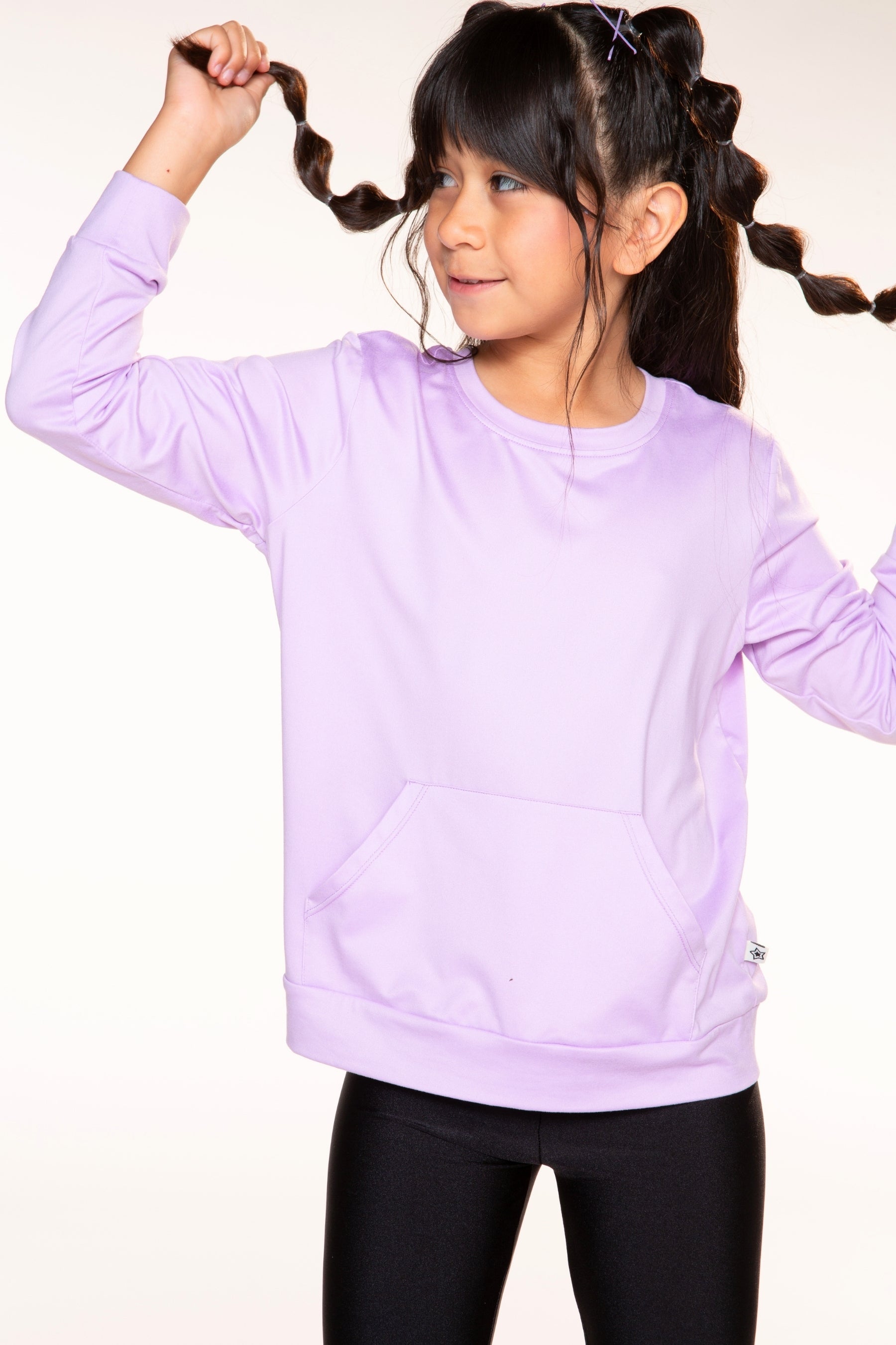 Simply Soft Kanga Pocket Crew Top - Black - NEW!