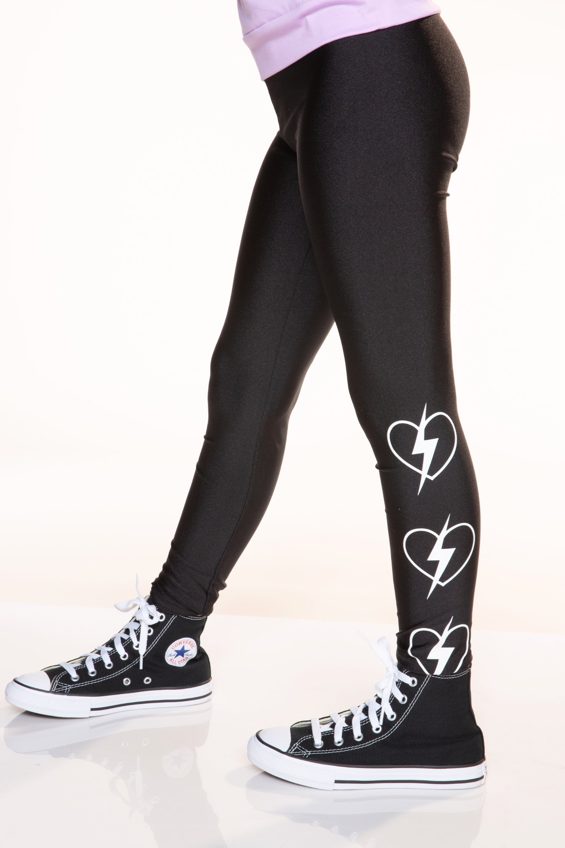 High Shine Long Legging - Silver Glitter