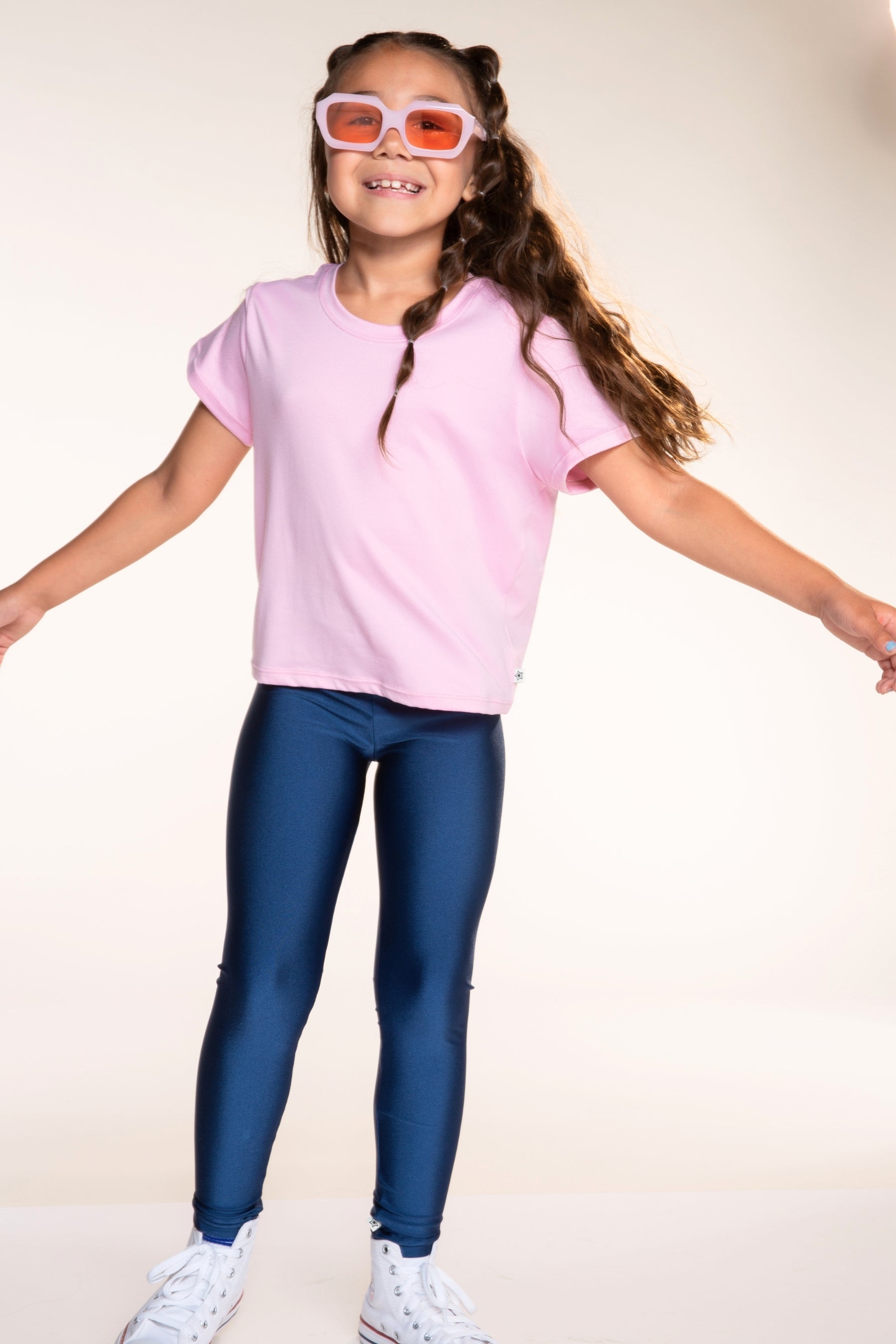 High Shine Long Legging - Silver Glitter
