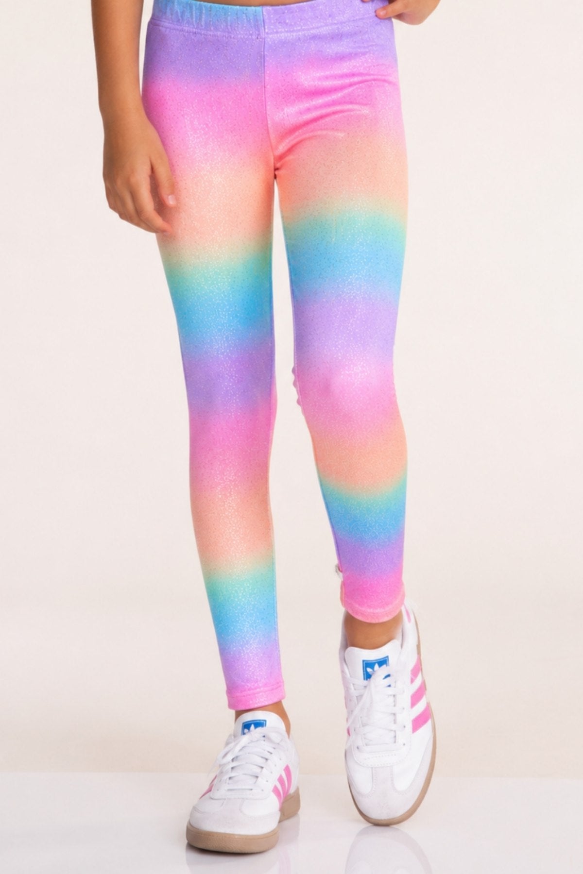 2-Pack High Shine Legging - Denim Leopard Floral | Rainbow Glitter - NEW!