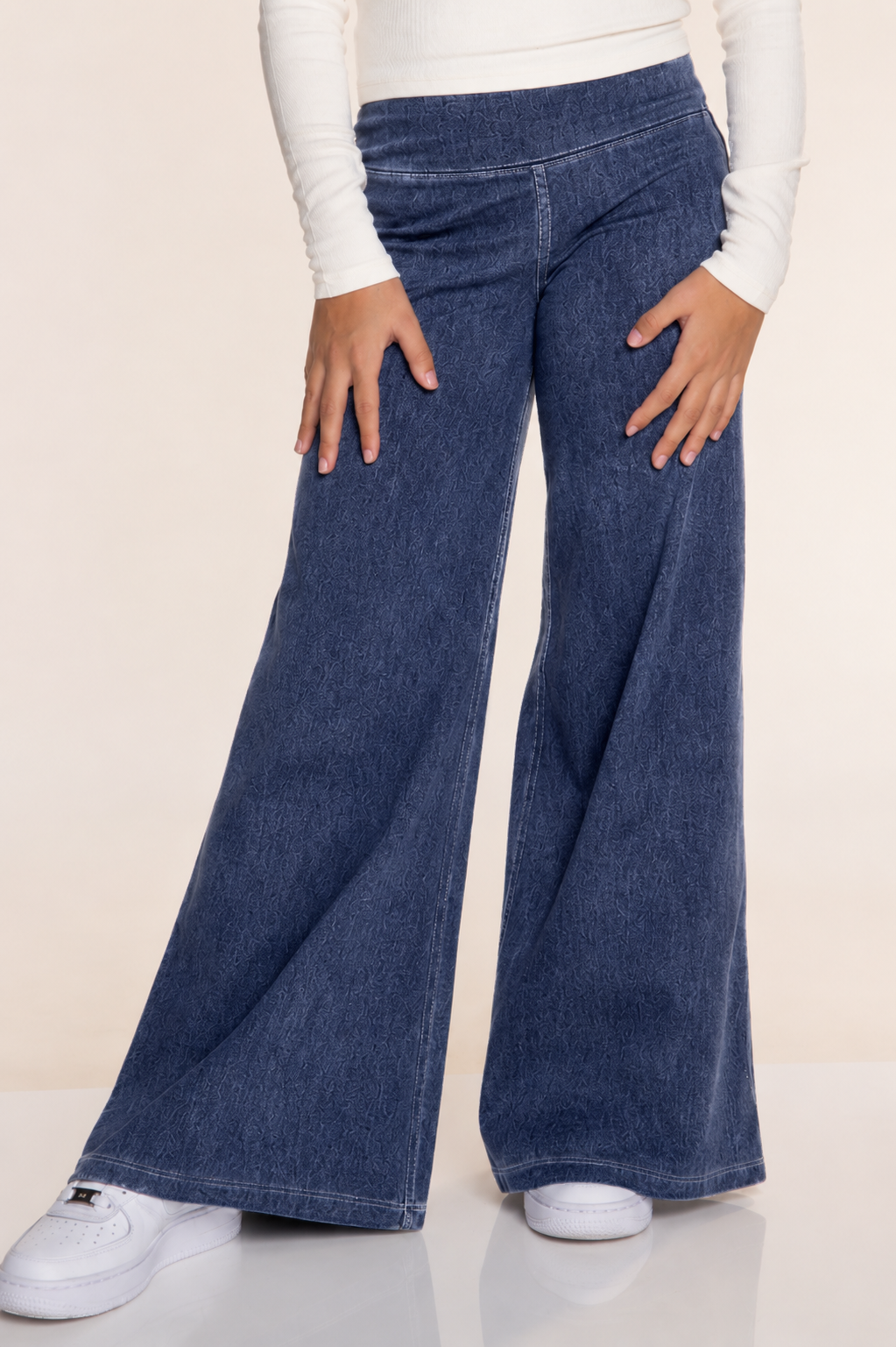 3 Pack Super Stretch Soft Denim Wide Leg Jegging - Black | Vintage Blue | Vintage Indigo - NEW!