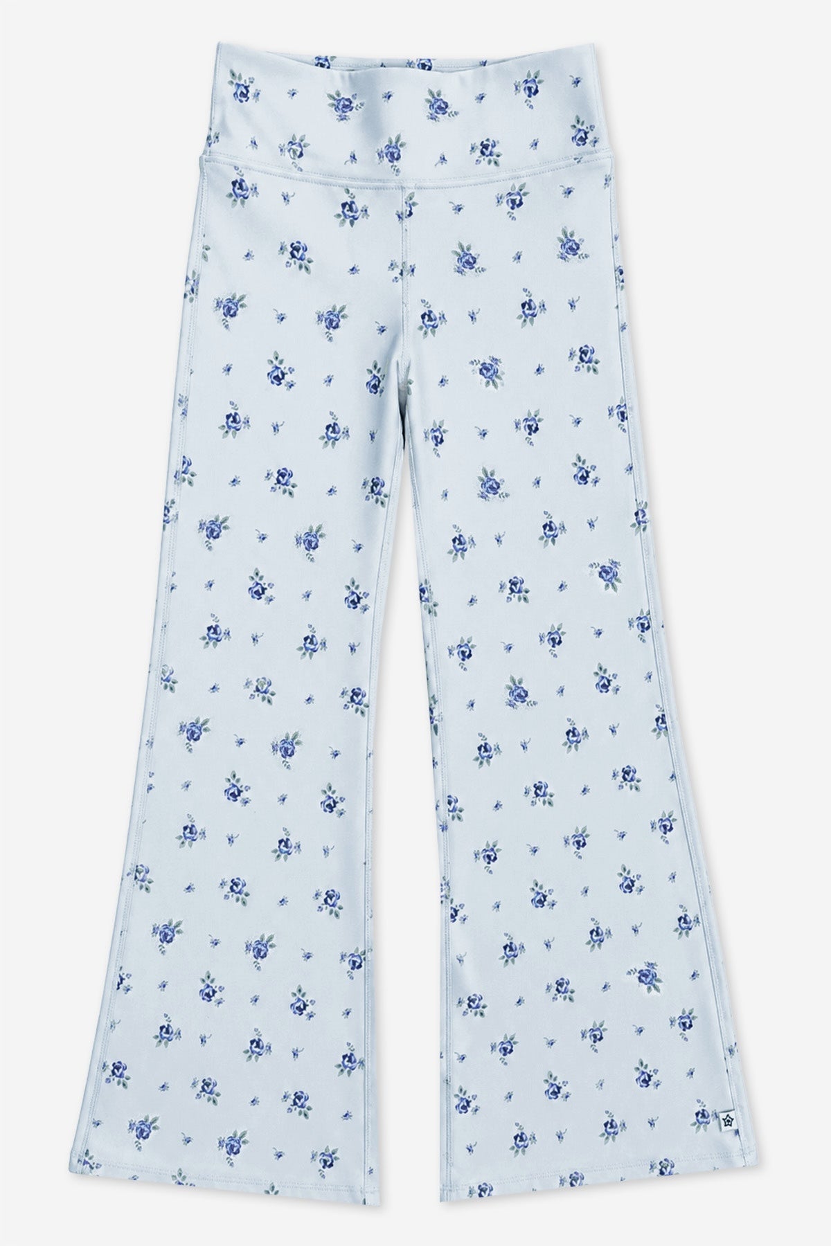 Super Stretch Soft Denim Flare Jegging - Light Blue Denim Floral - NEW!