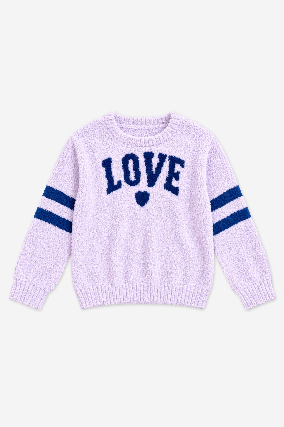 Cloud Plush Crew Neck Sweater - Lavender Denim Love - NEW!