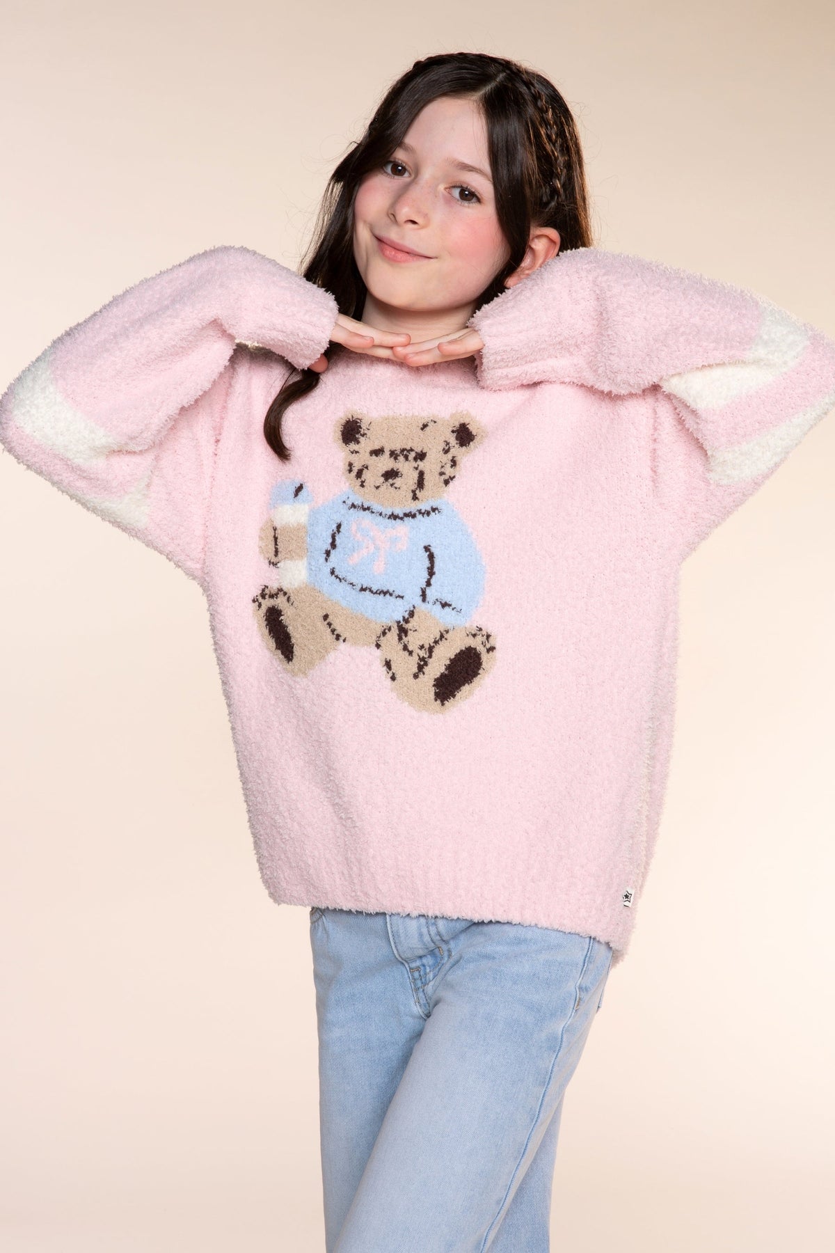 Cloud Plush Crew Neck Sweater - Lavender Denim Love - NEW!