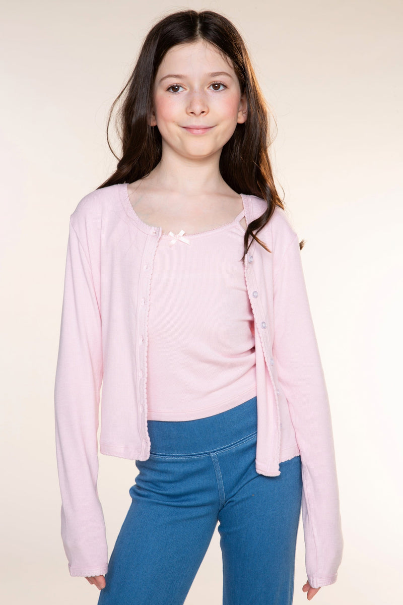 Ultra-Soft Rib Long Sleeve Cardigan