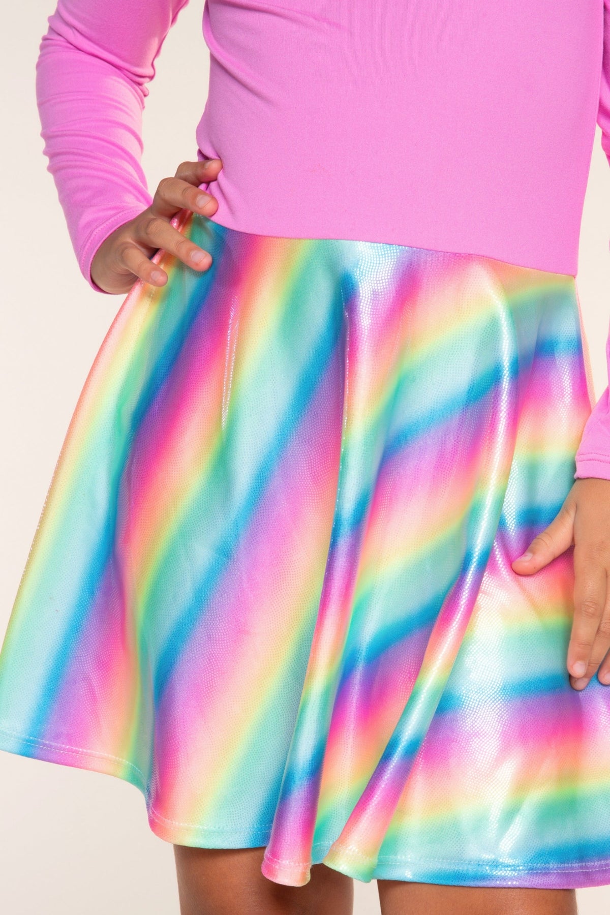 Simply Soft Long Sleeve Skater Dress - Black Graffiti Rainbow - NEW!
