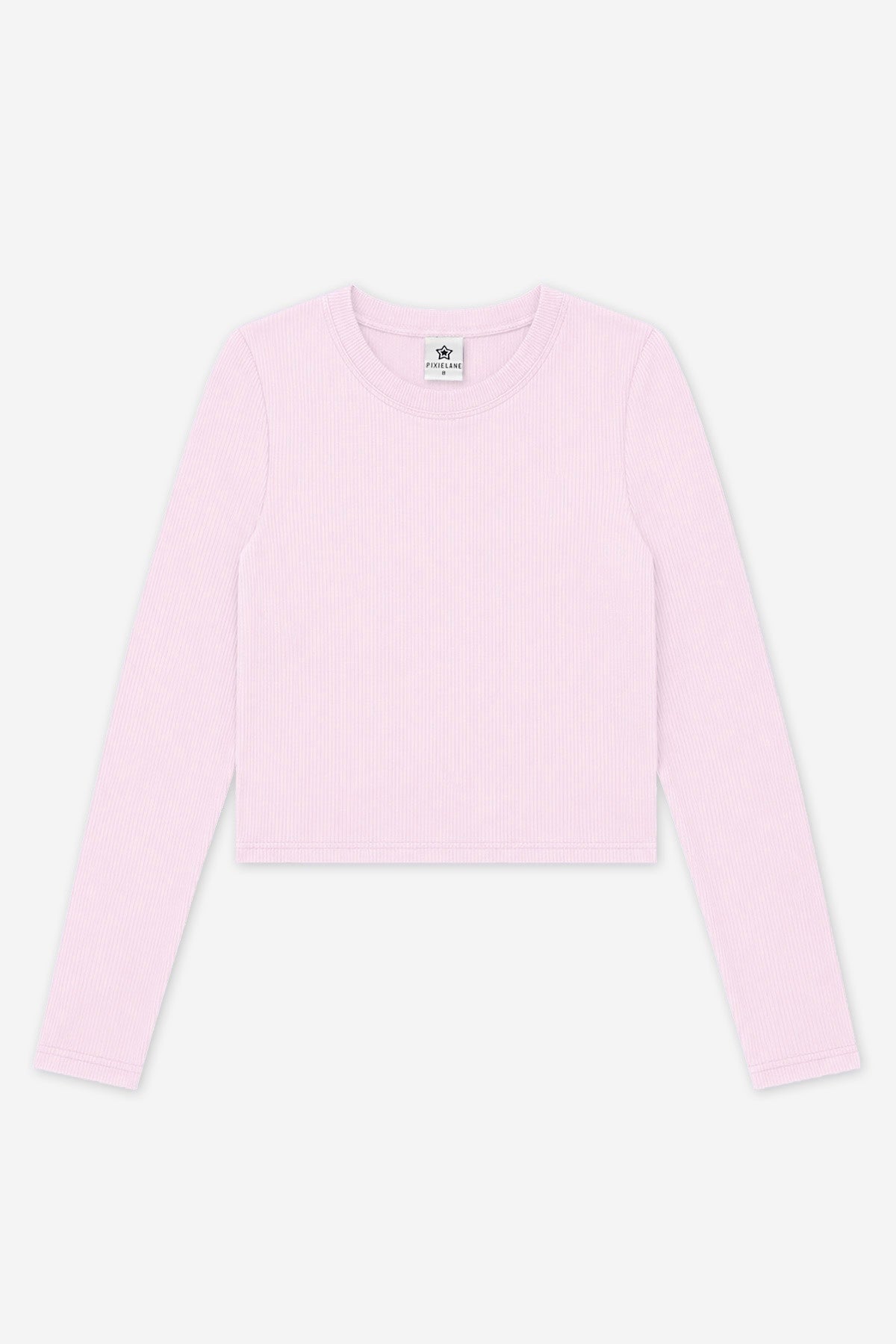 Ultra-Soft Ribbed Long Sleeve Fitted Tee - Powder Pink - NEW!