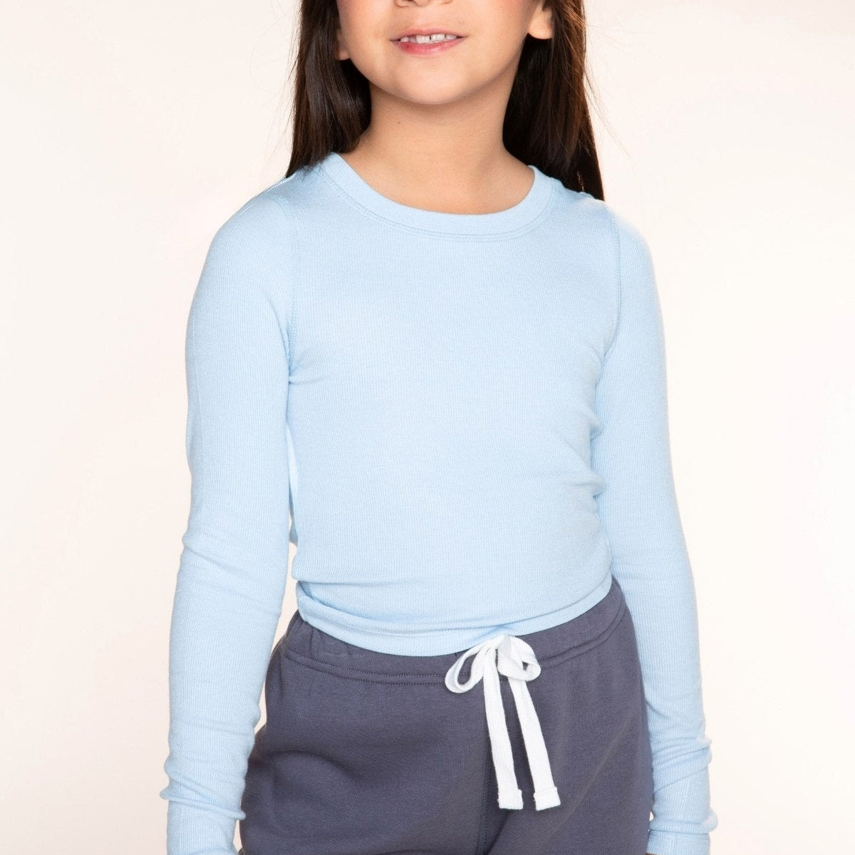 Ultra-Soft Ribbed Long Sleeve Fitted Tee