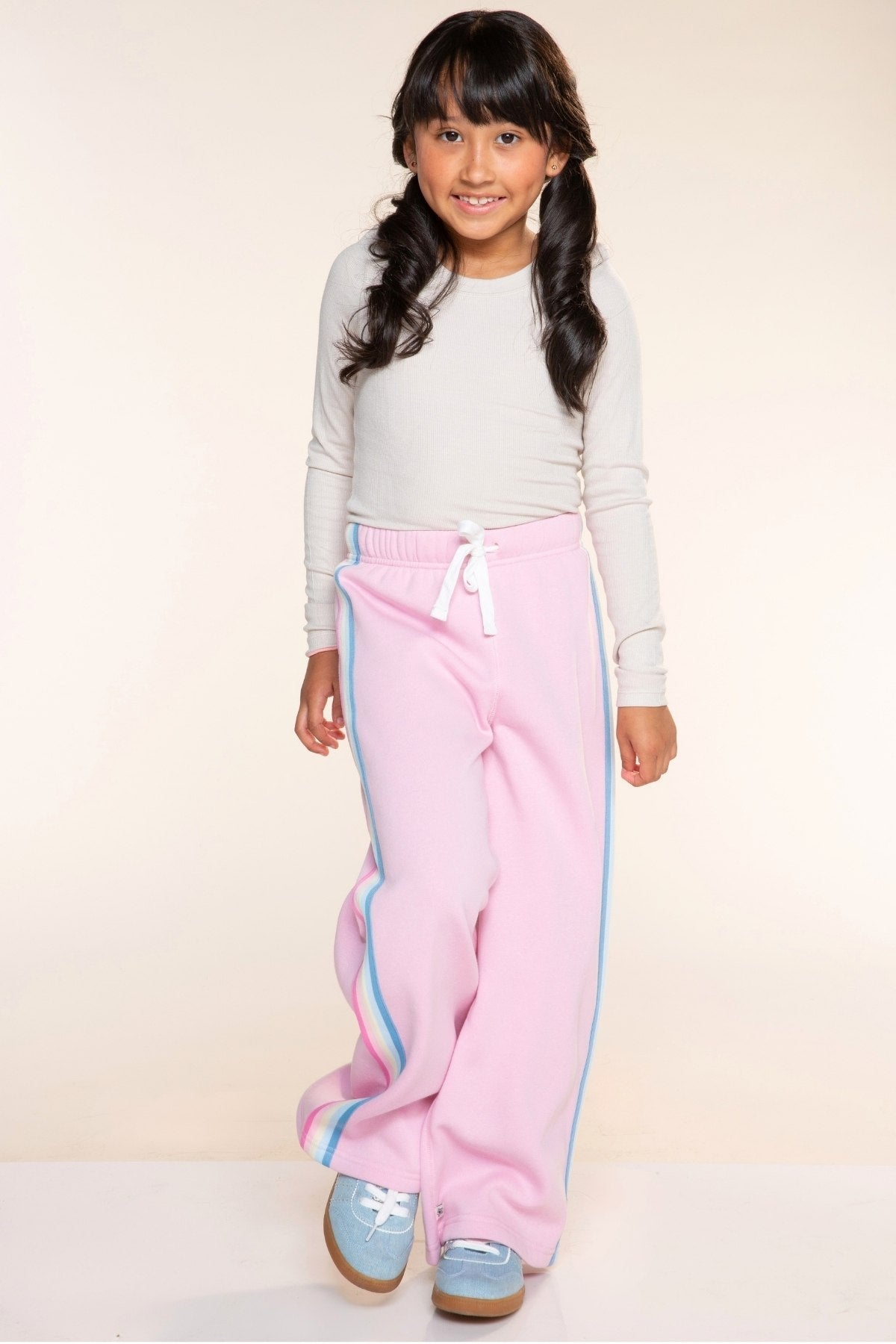 Ultra-Soft Ribbed Long Sleeve Fitted Tee - Powder Pink - NEW!