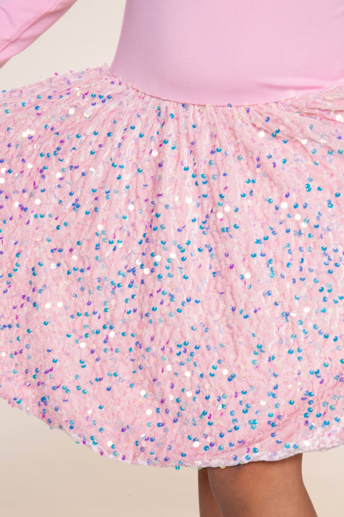 Simply Soft Long Sleeve Sequin Be Happy Dress - Hot Pink Black Sequin - NEW!