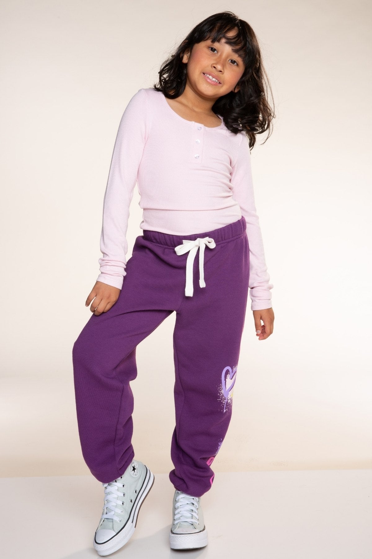 Butter French Terry Sweatpant - Dk Purple Rainbow Graffiti - NEW!