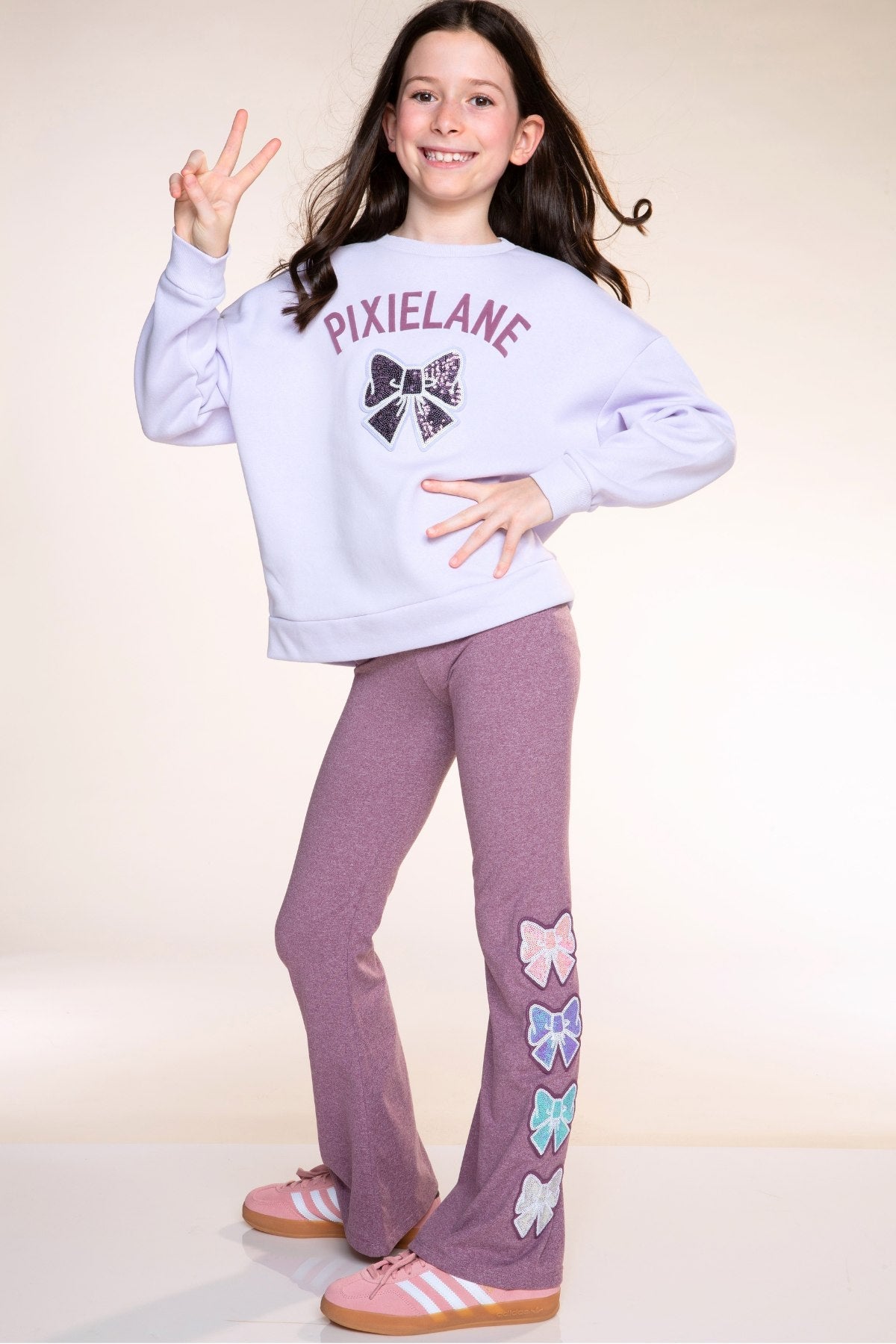 Simply Soft Luxe Flare Legging - Lavender Butterfly Emoji - NEW!