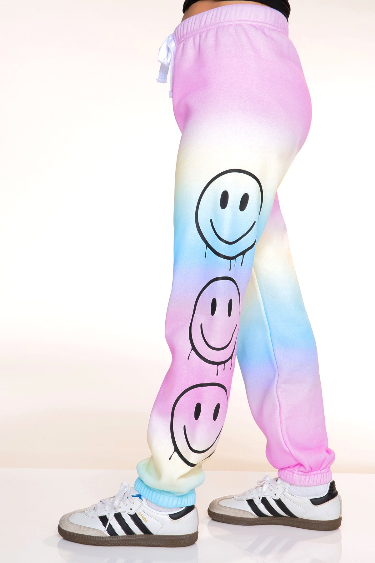 Cloud Soft French Terry Sweatpant - Bubble Gum Pink Palm