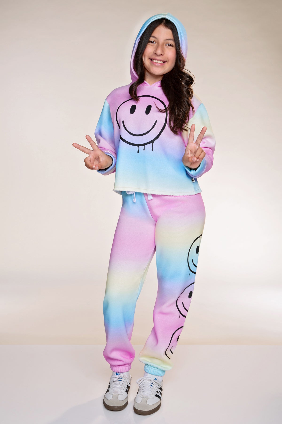 Cloud Soft French Terry Sweatpant - Bubble Gum Pink Palm