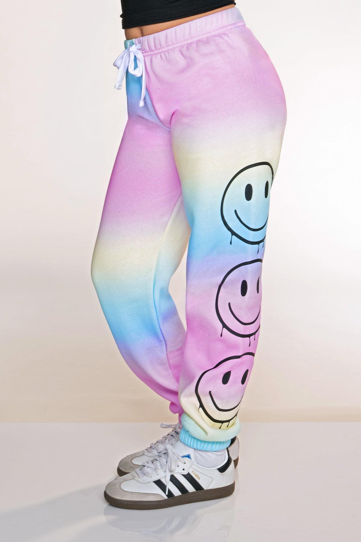 Cloud Soft French Terry Sweatpant - Bubble Gum Pink Palm