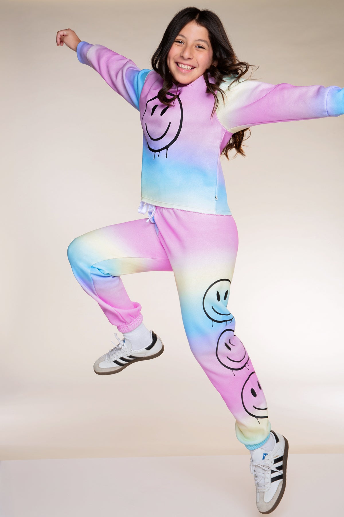 Cloud Soft French Terry Sweatpant - Bubble Gum Pink Palm