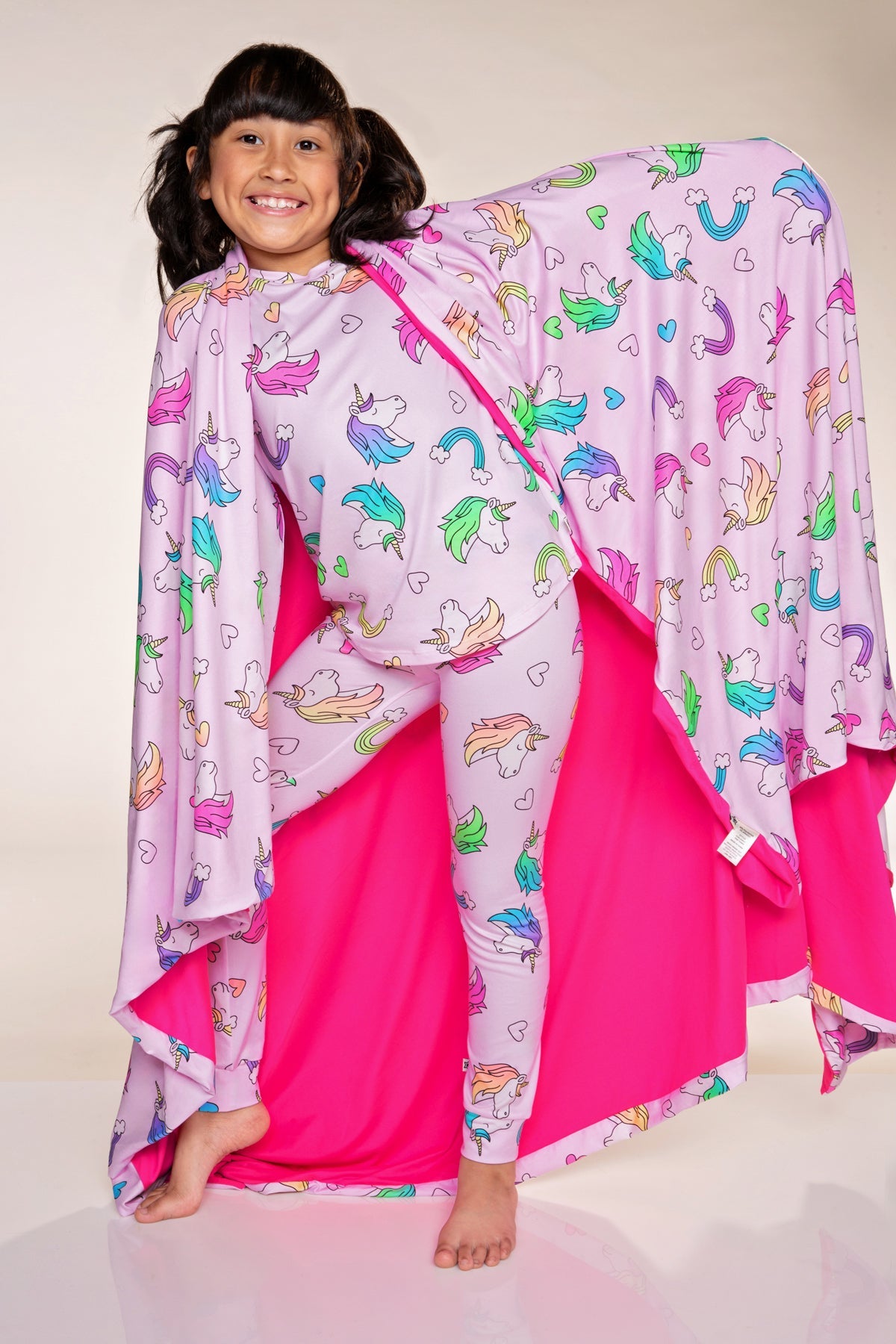 Gift Set - Slim Lounge Set & Cozy Blanket - Pink Rainbow Unicorn - NEW!