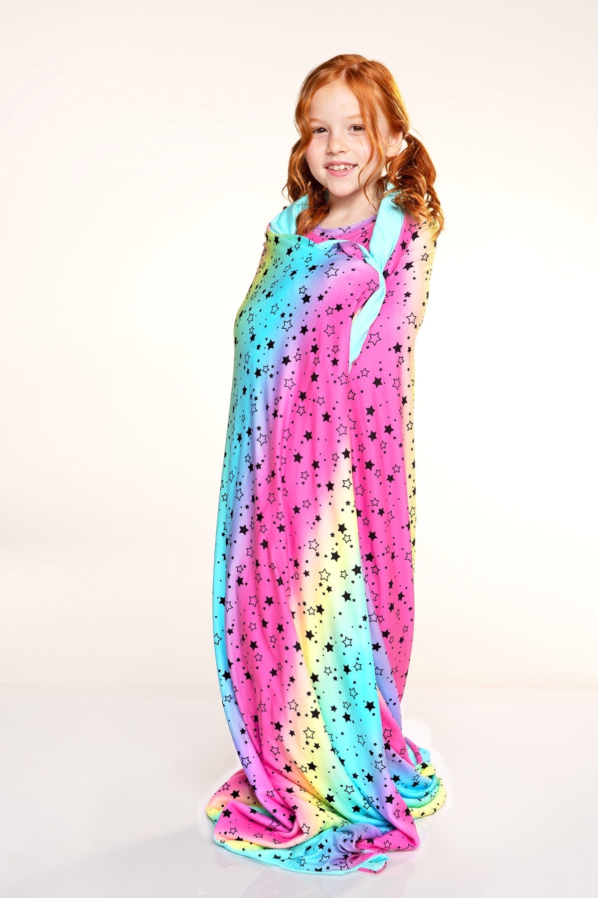 Simply Soft Reversible Blanket - Neon Hot Pink Rainbow Gummy Bear - NEW!
