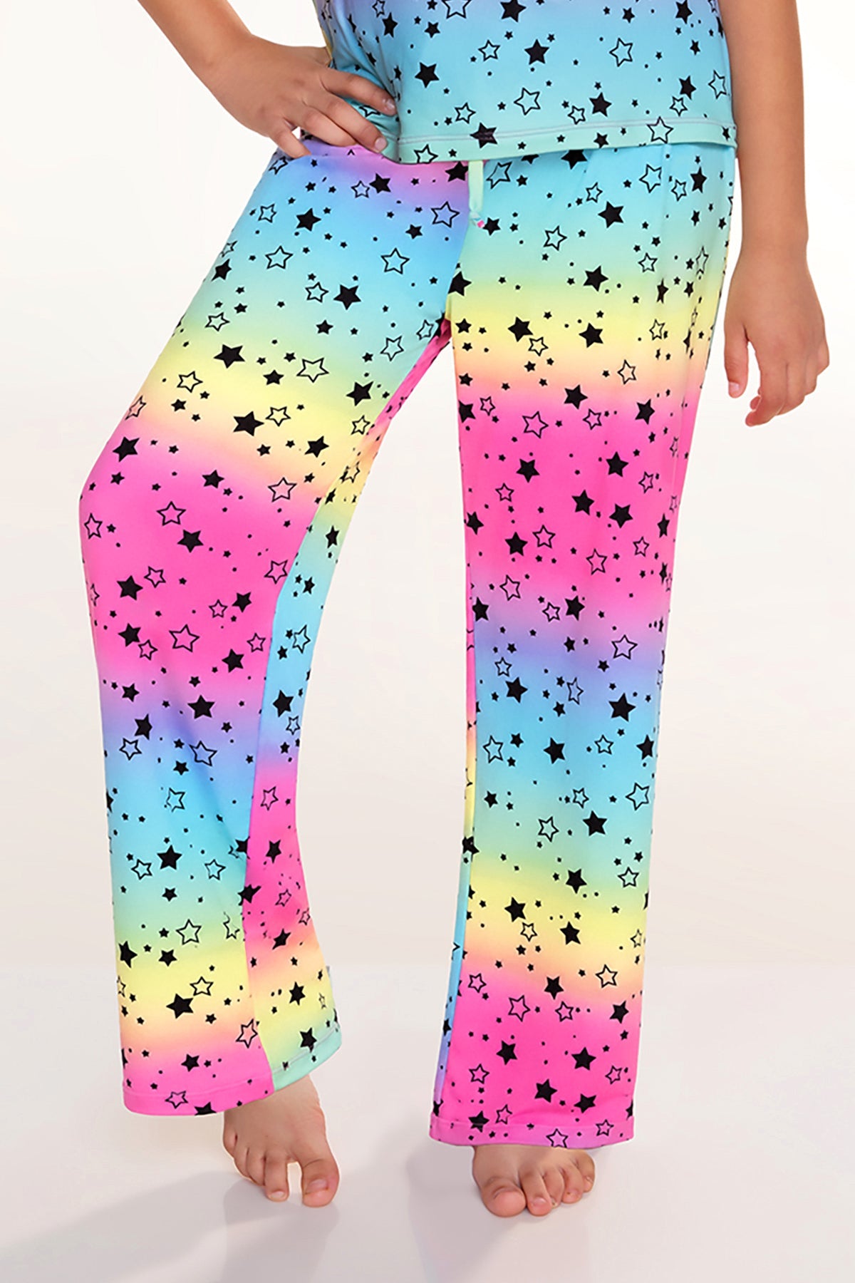 Simply Soft Easy Tee & Karate Pant - Purple Blue Ombre Leopard Splatter - NEW!
